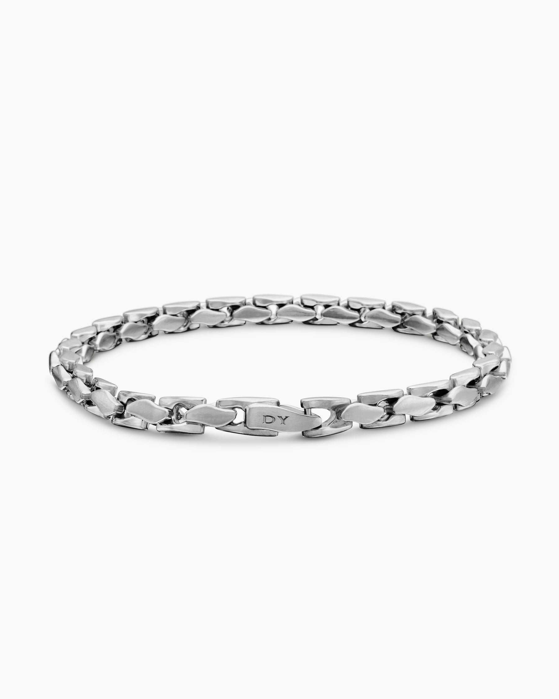 Fluted Chain Bracelet in Sterling Silver, 5mm - Image 5