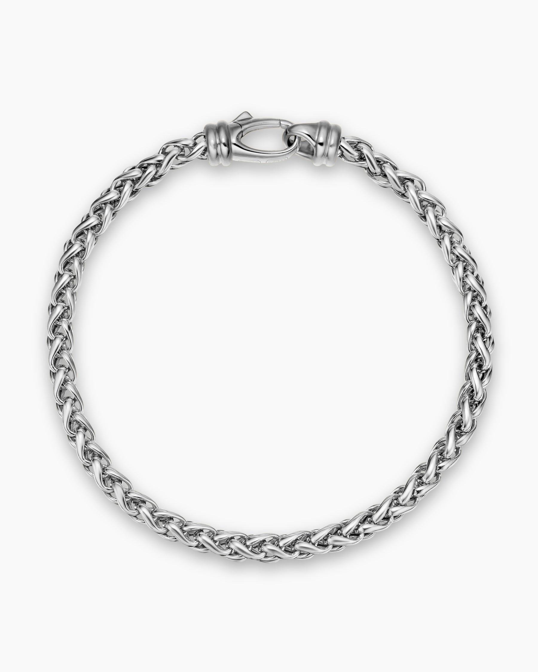 Wheat Chain Bracelet in Sterling Silver, 4mm - Image 3