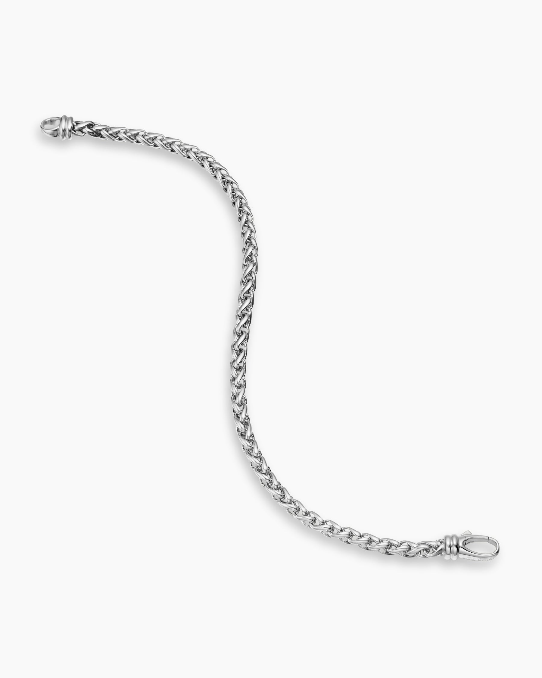 Wheat Chain Bracelet in Sterling Silver, 4mm - Image 4
