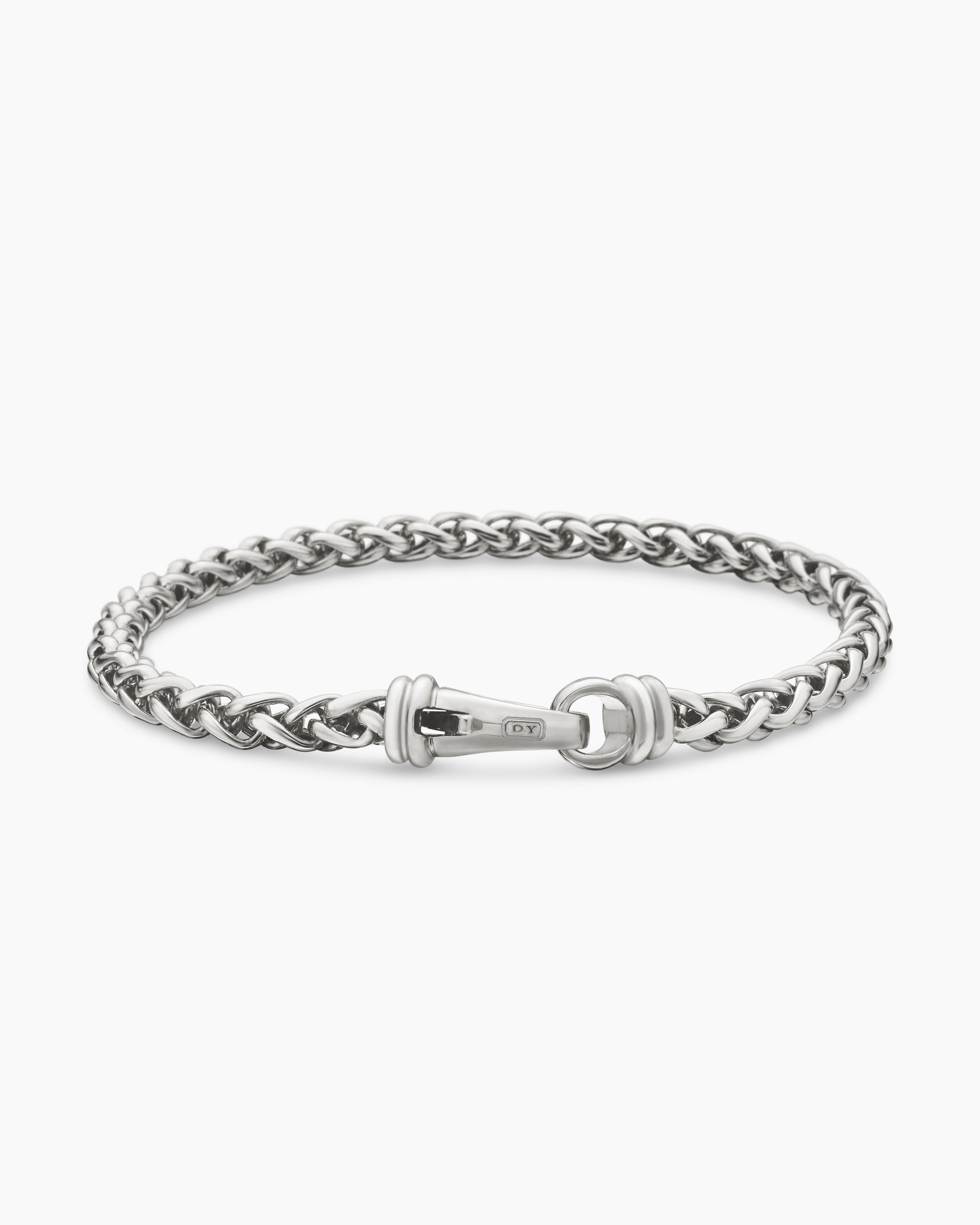 Wheat Chain Bracelet in Sterling Silver, 4mm - Image 5