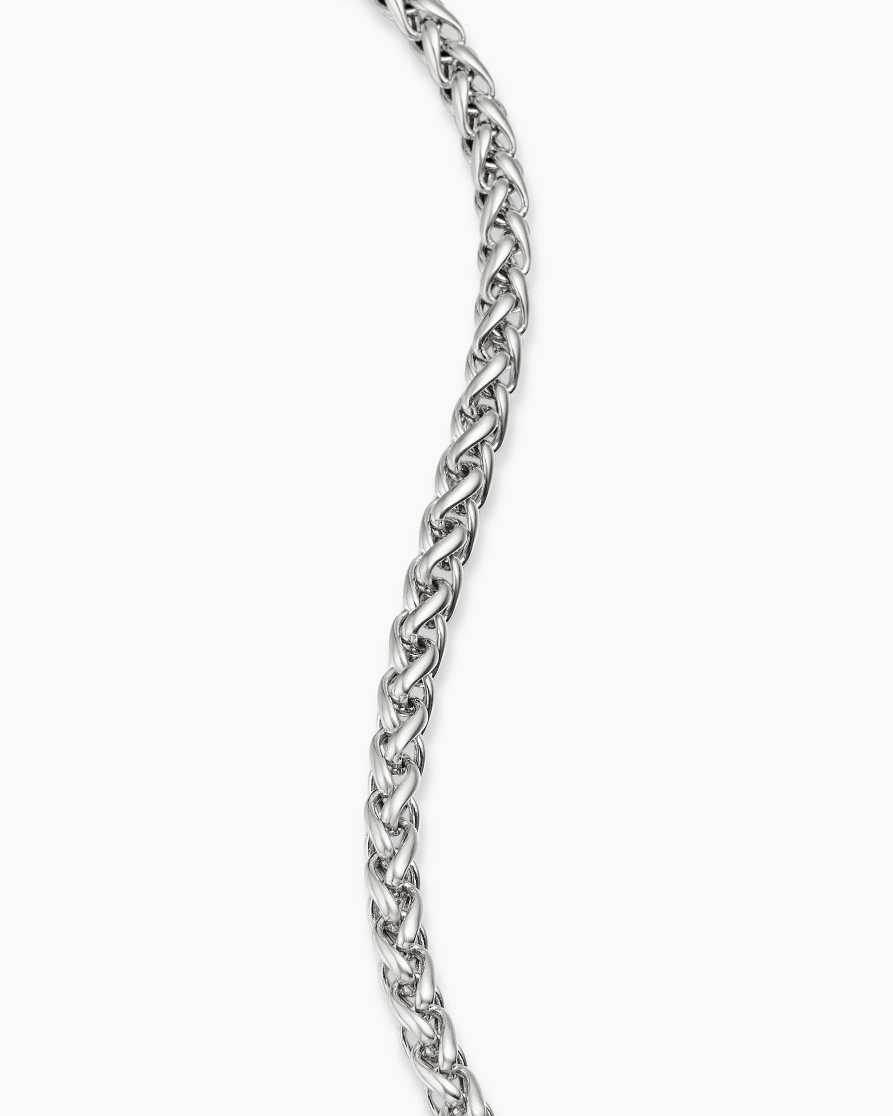 Wheat Chain Bracelet in Sterling Silver, 4mm - Image 6