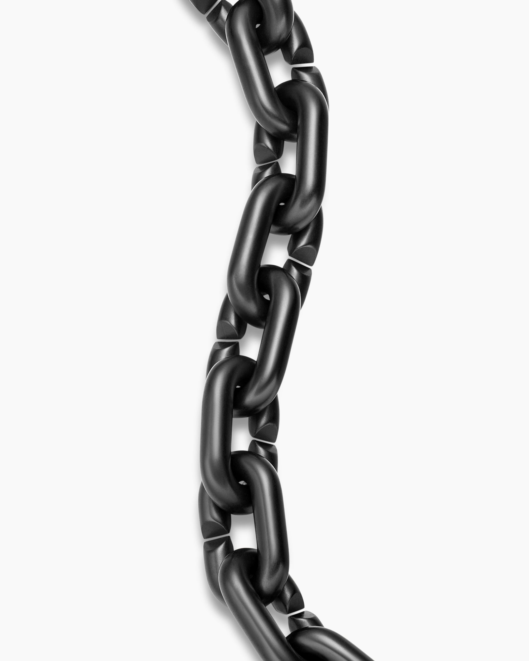 Chain Links Bracelet in Black Titanium with 18K Yellow Gold, 10mm - Image 6