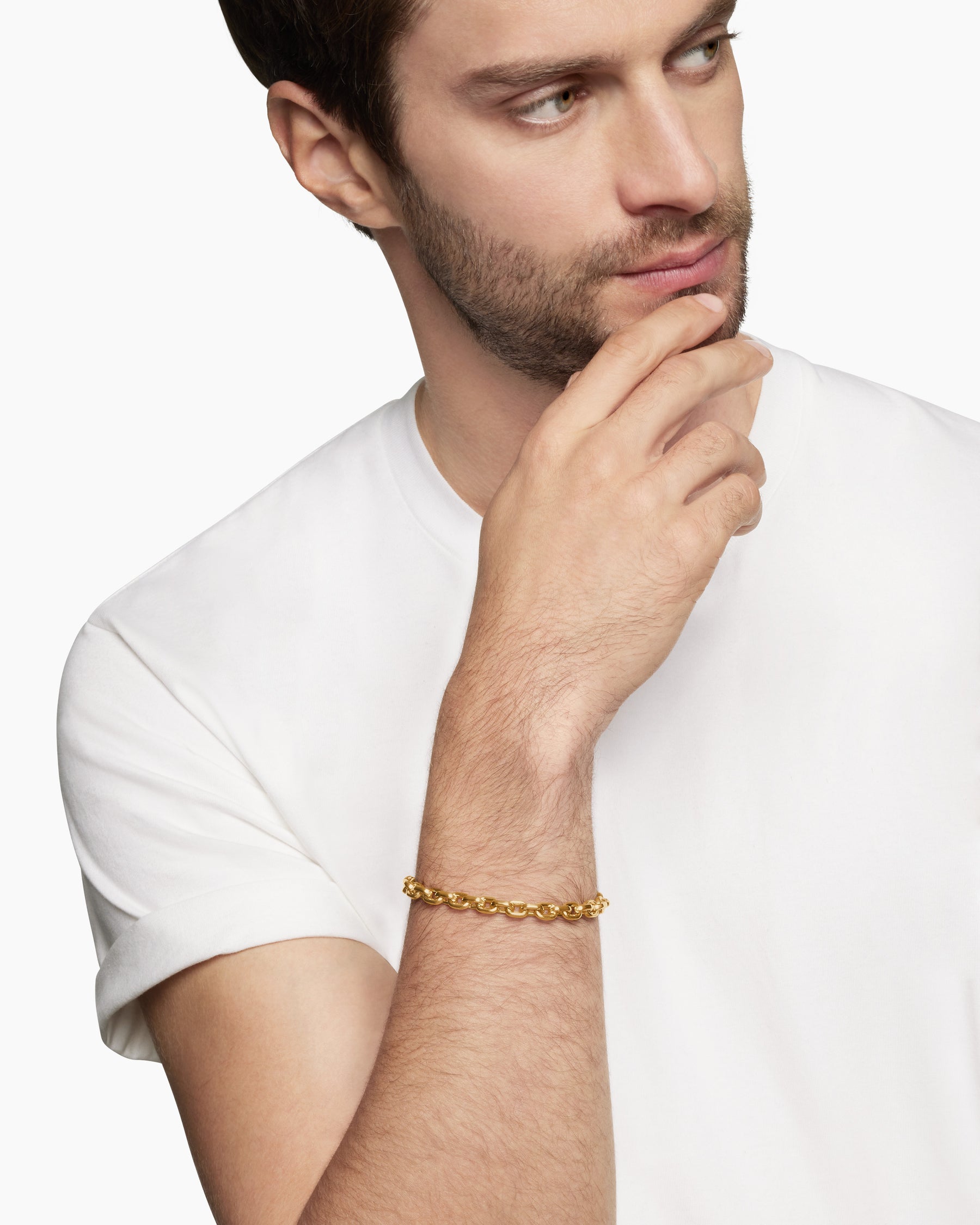 Alternative view of Streamline Link Bracelet in 18K Yellow Gold, 6.5mm