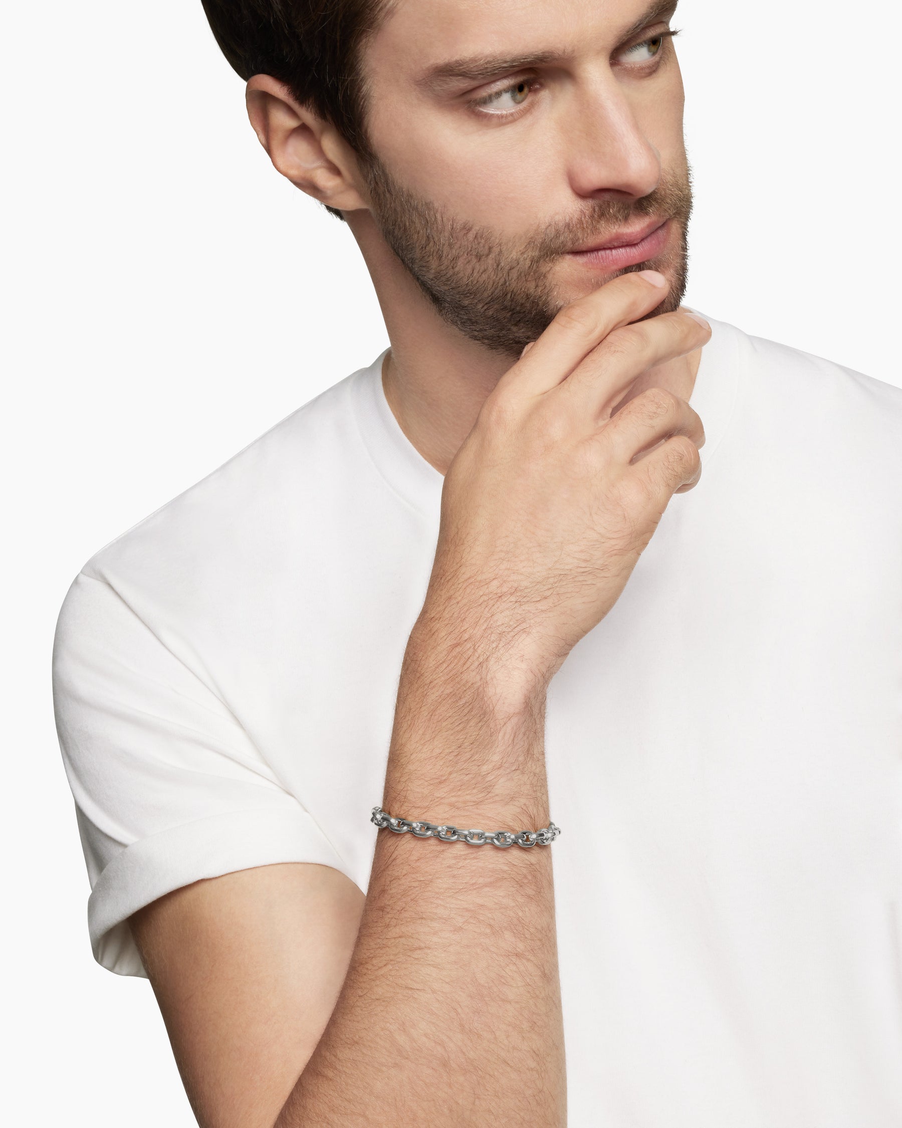 Alternative view of Streamline Link Bracelet in Sterling Silver, 6.5mm