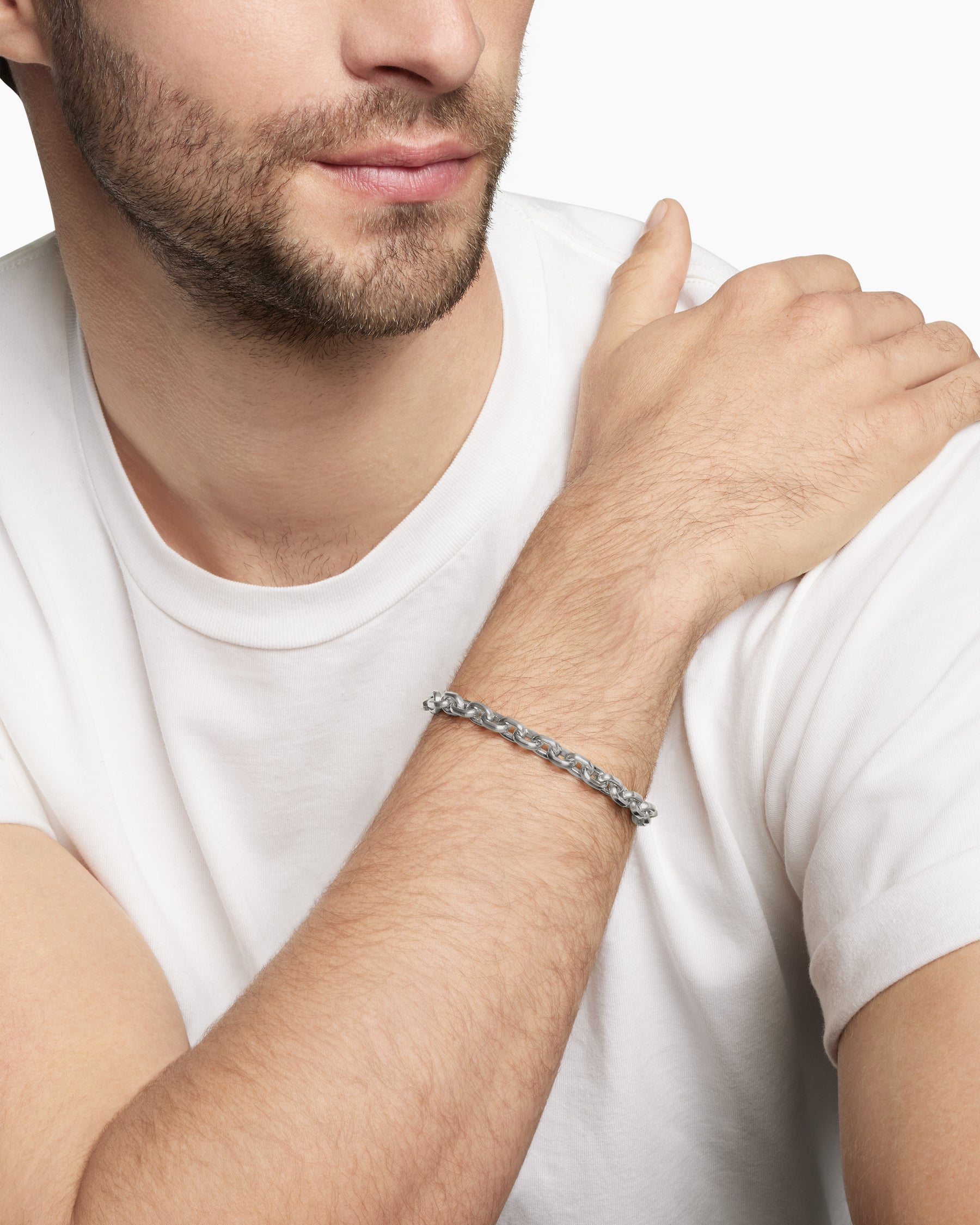 Streamline Link Bracelet in Sterling Silver, 6.5mm - Image 8