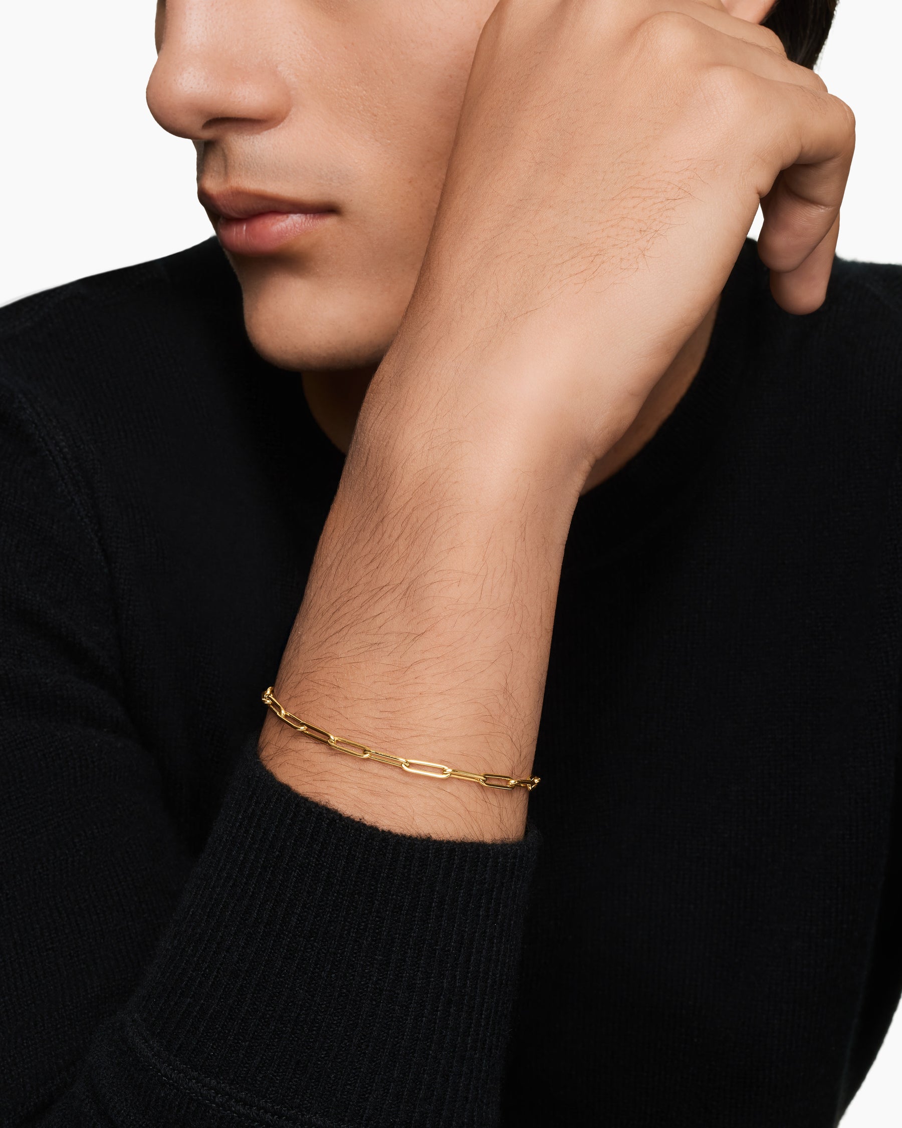DY Madison Link Bracelet in 18K Yellow Gold, 3.5mm - Image 8