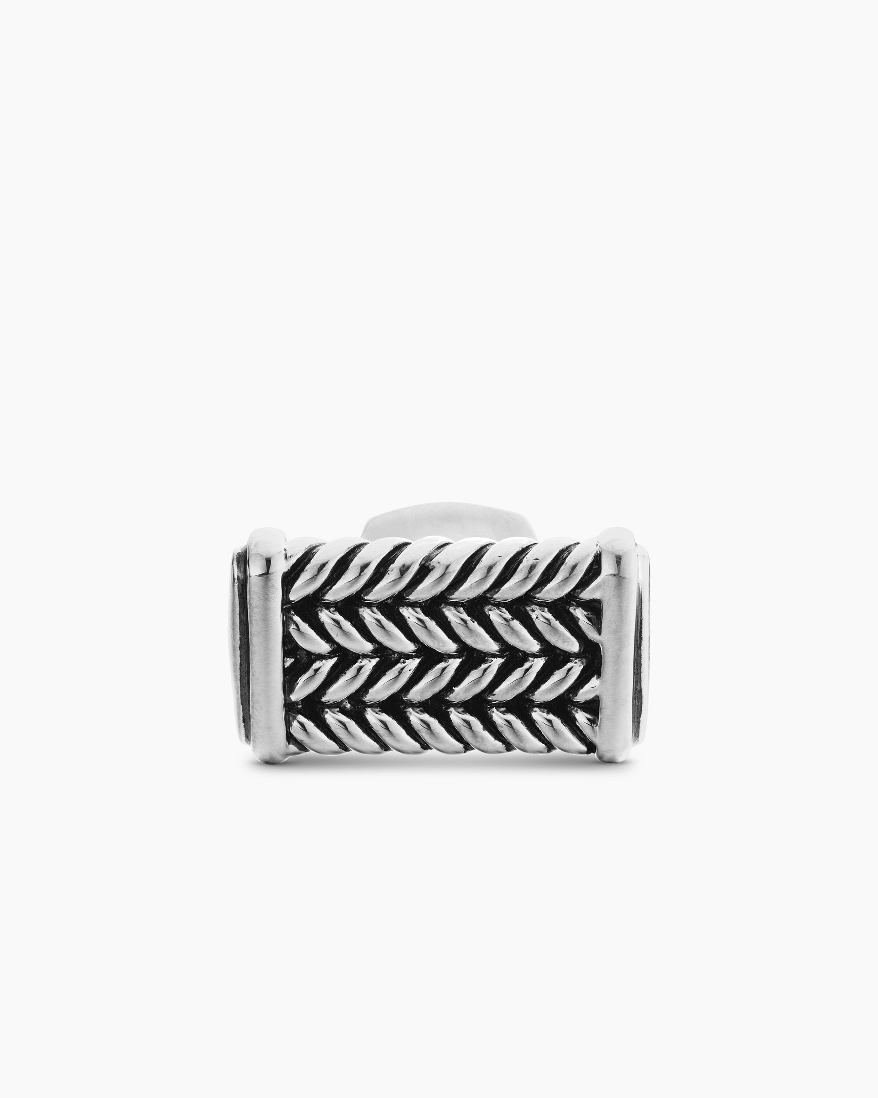 Chevron Cufflinks in Sterling Silver, 22.8mm - Image 4
