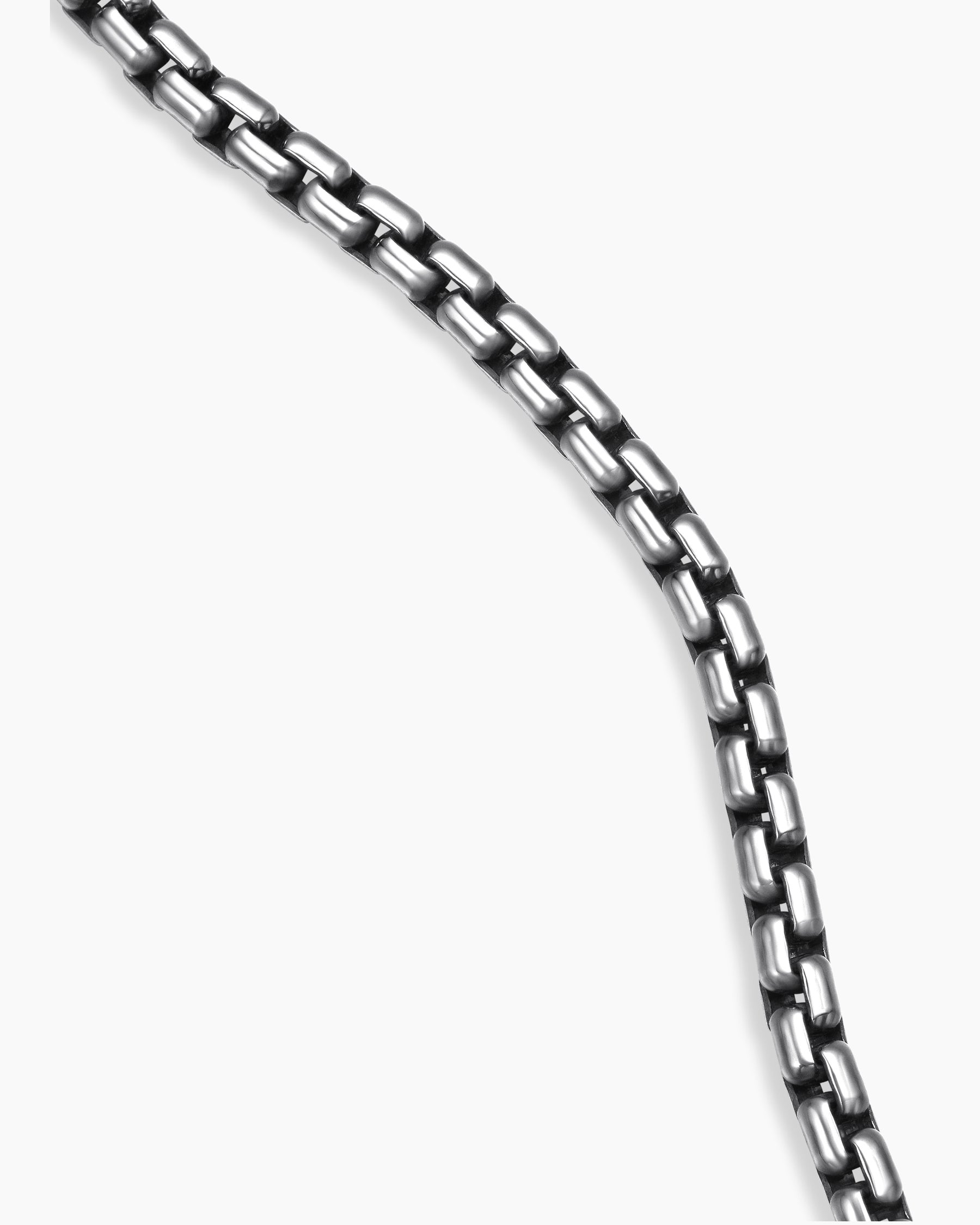 Box Chain Necklace in Sterling Silver with 14K Yellow Gold Accent, 2.7mm - Image 3