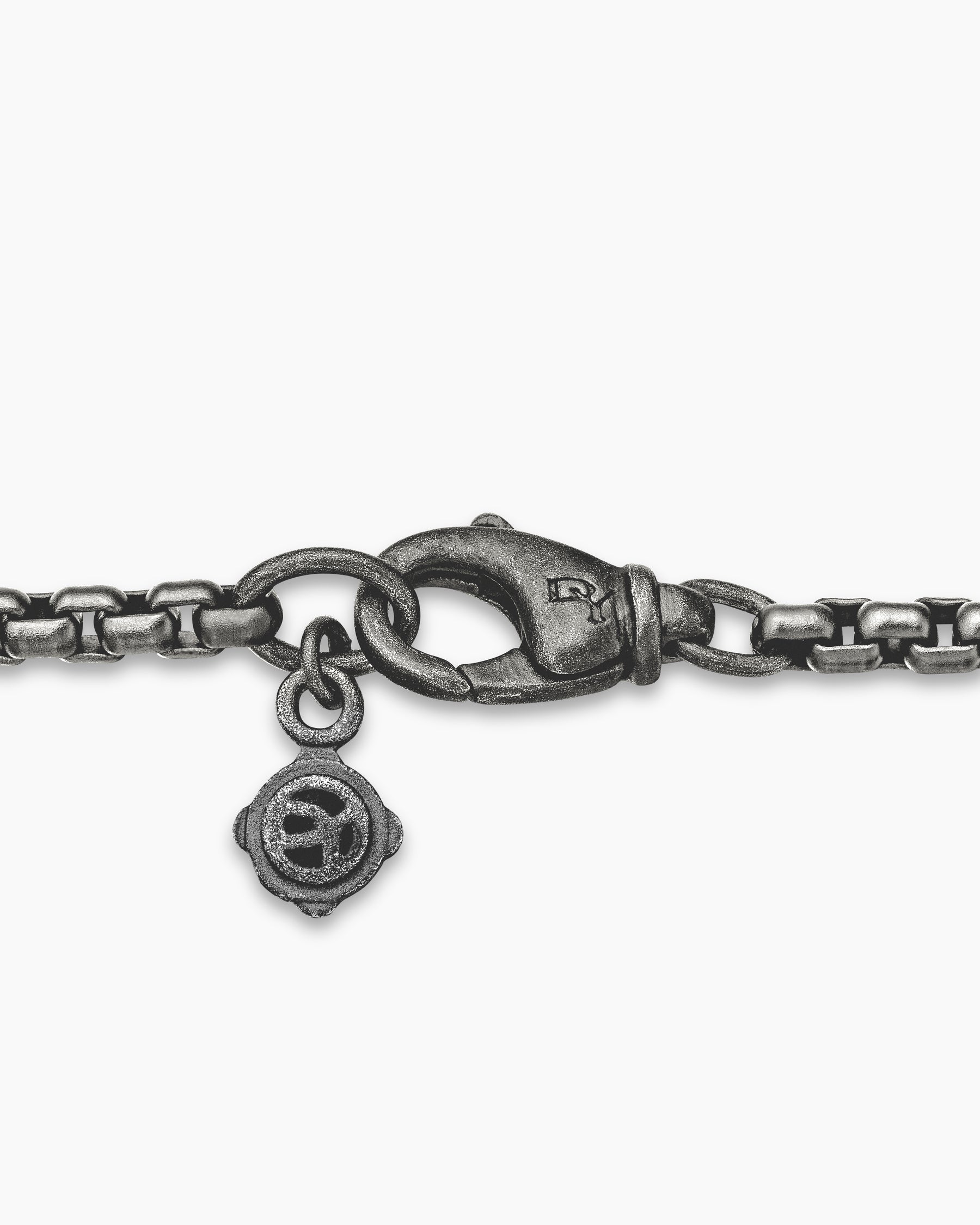 Box Chain Necklace in Darkened Sterling Silver, 2.7mm - Image 5