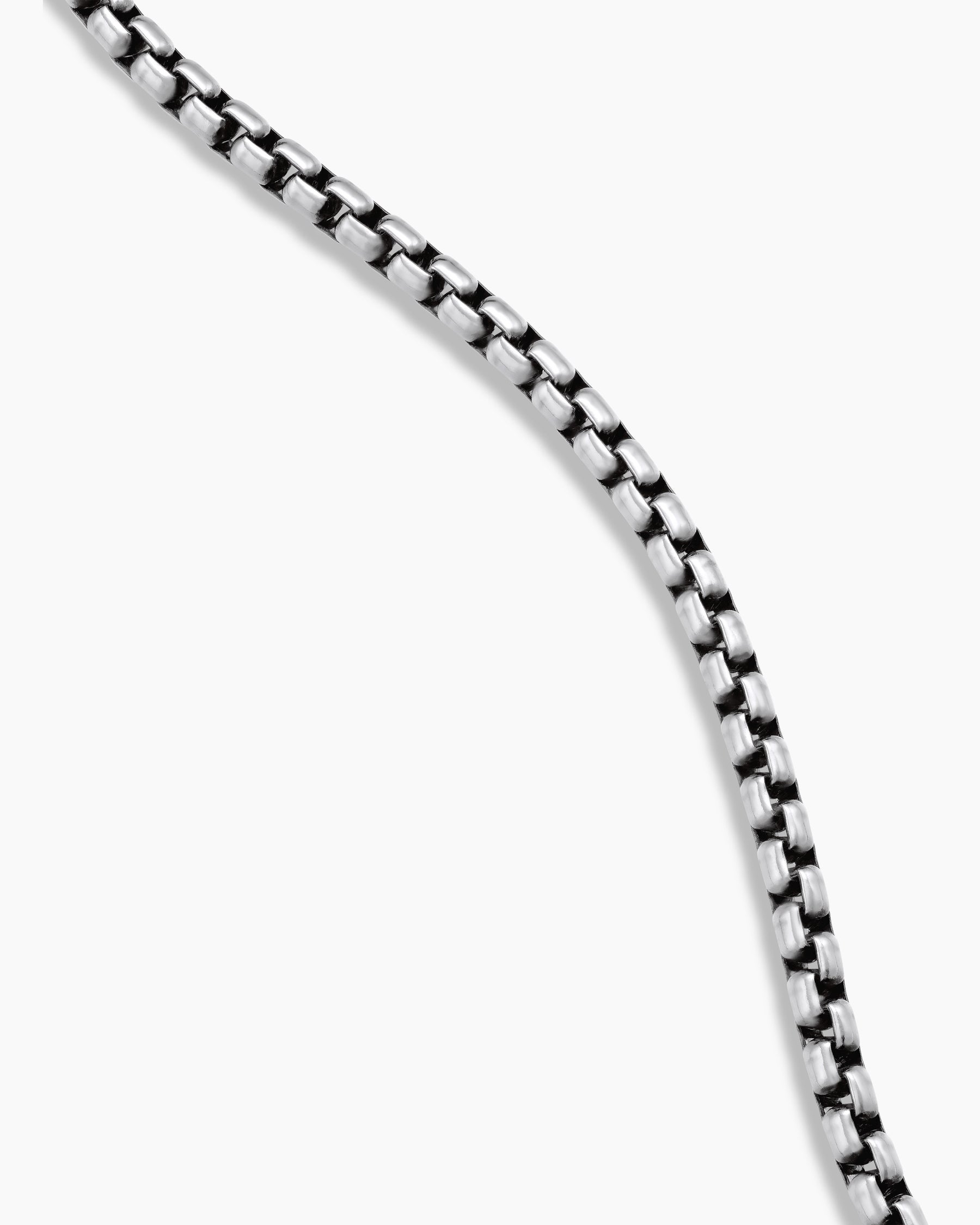 Box Chain Necklace in Sterling Silver, 2.7mm - Image 3