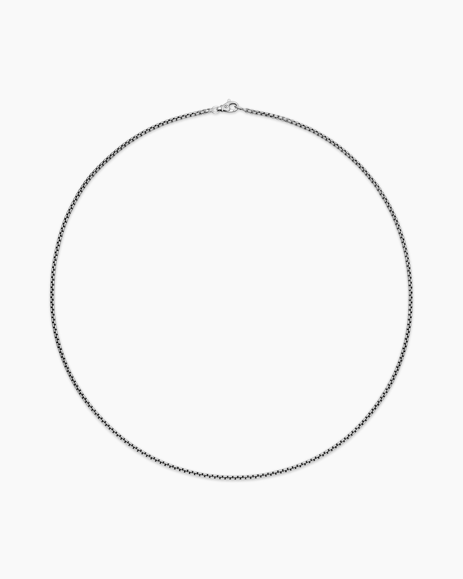 Box Chain Necklace in Sterling Silver, 2.7mm - Image 4