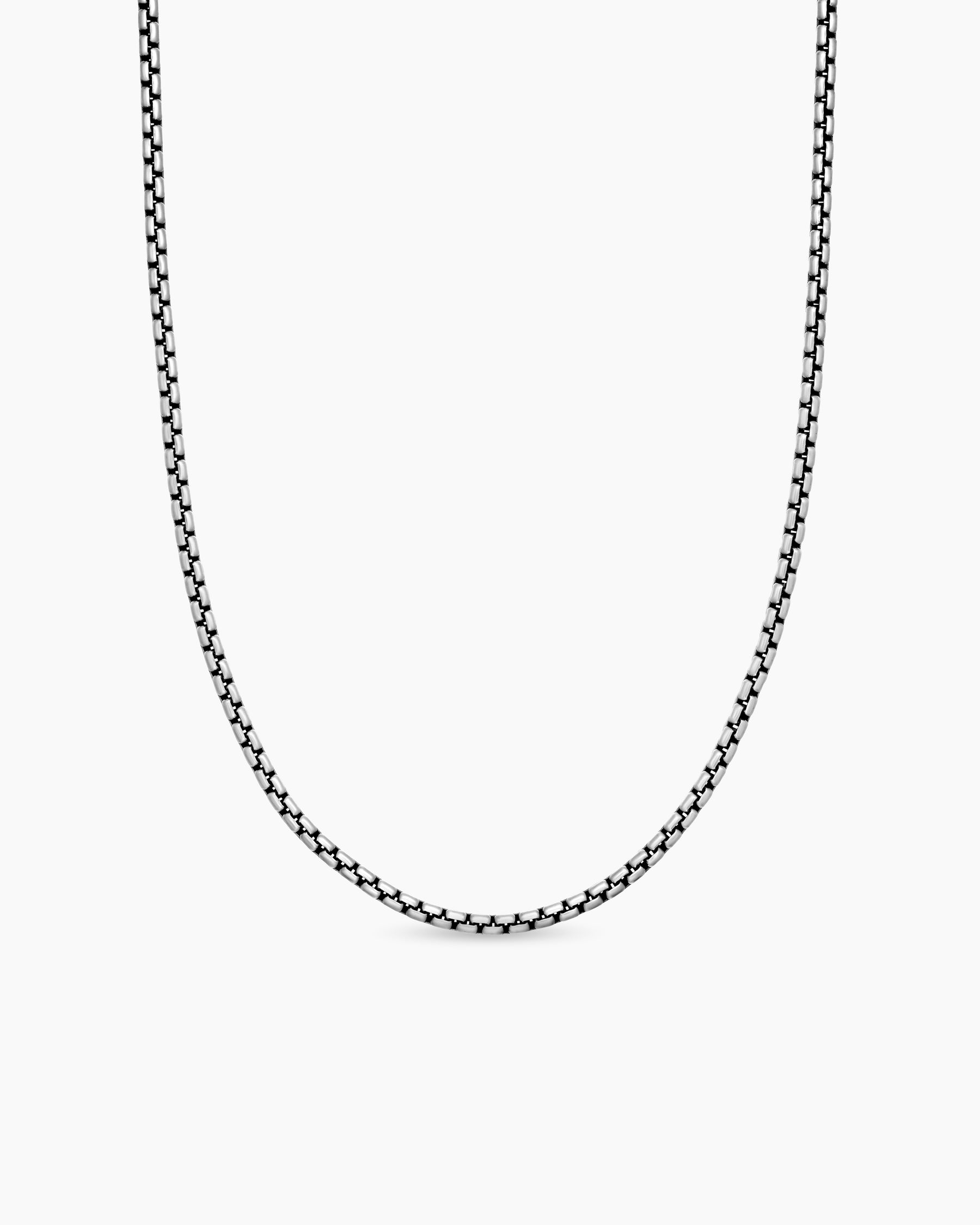Box Chain Necklace in Sterling Silver, 2.7mm