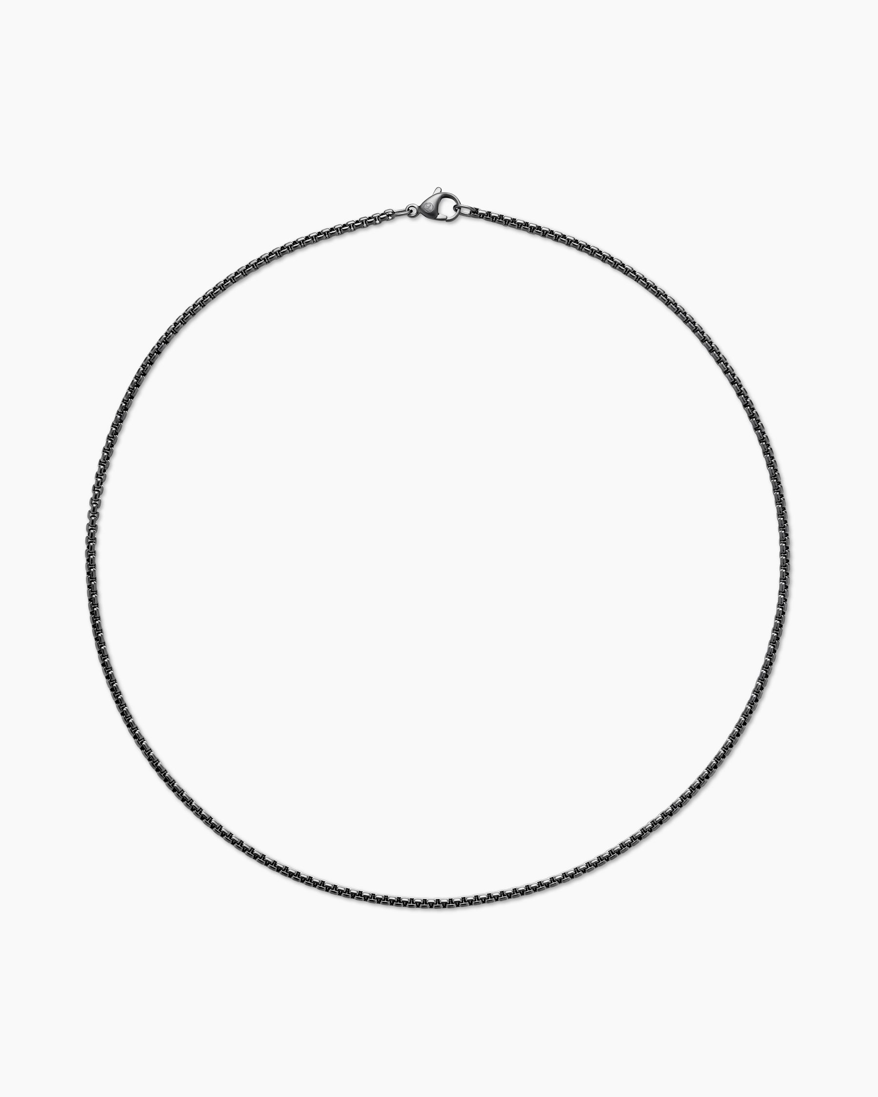 Box Chain Necklace in Stainless Steel, 2.7mm - Image 4