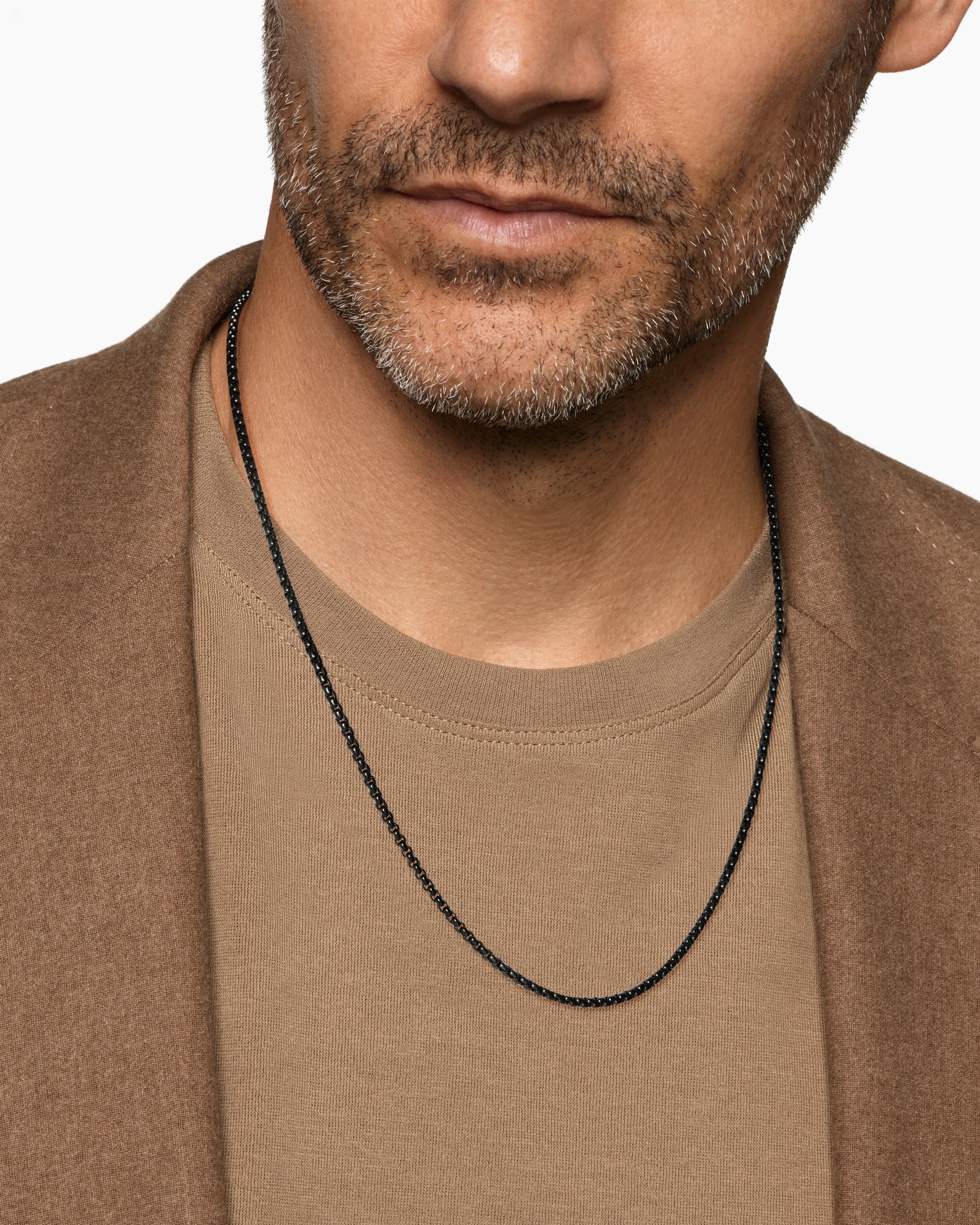 Alternative view of Box Chain Necklace in Stainless Steel, 2.7mm