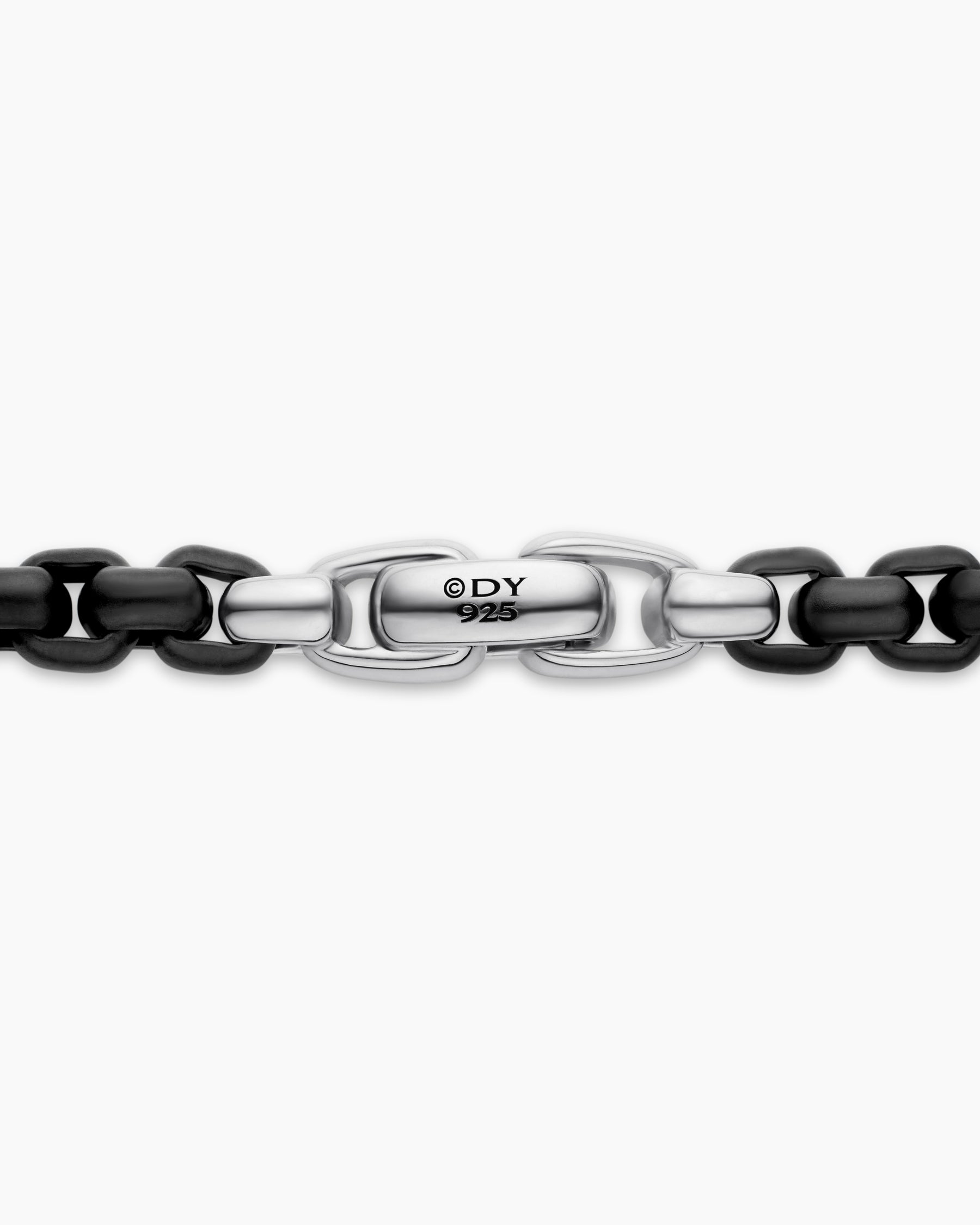 Box Chain Necklace with Stainless Steel and Sterling Silver, 7.3mm - Image 6