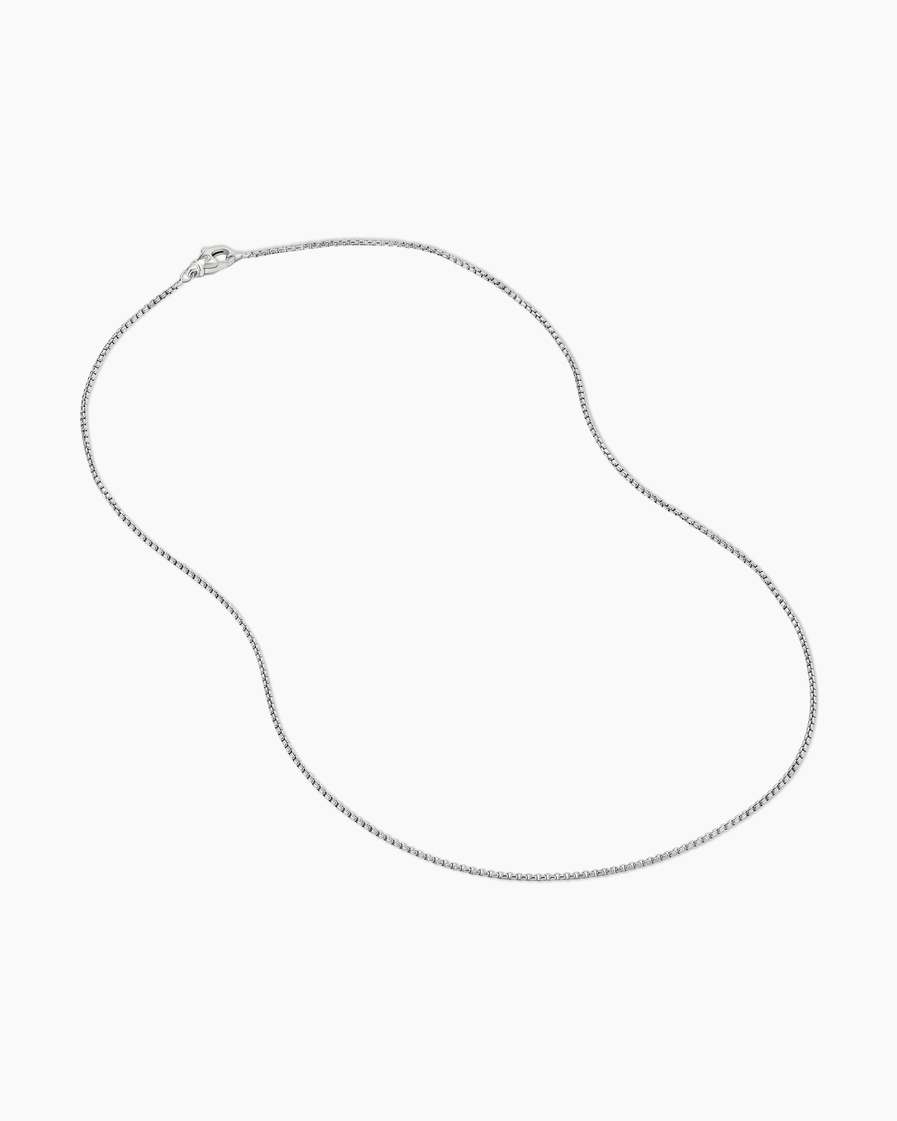 Box Chain Necklace in 18K White Gold, 1.7mm - Image 4