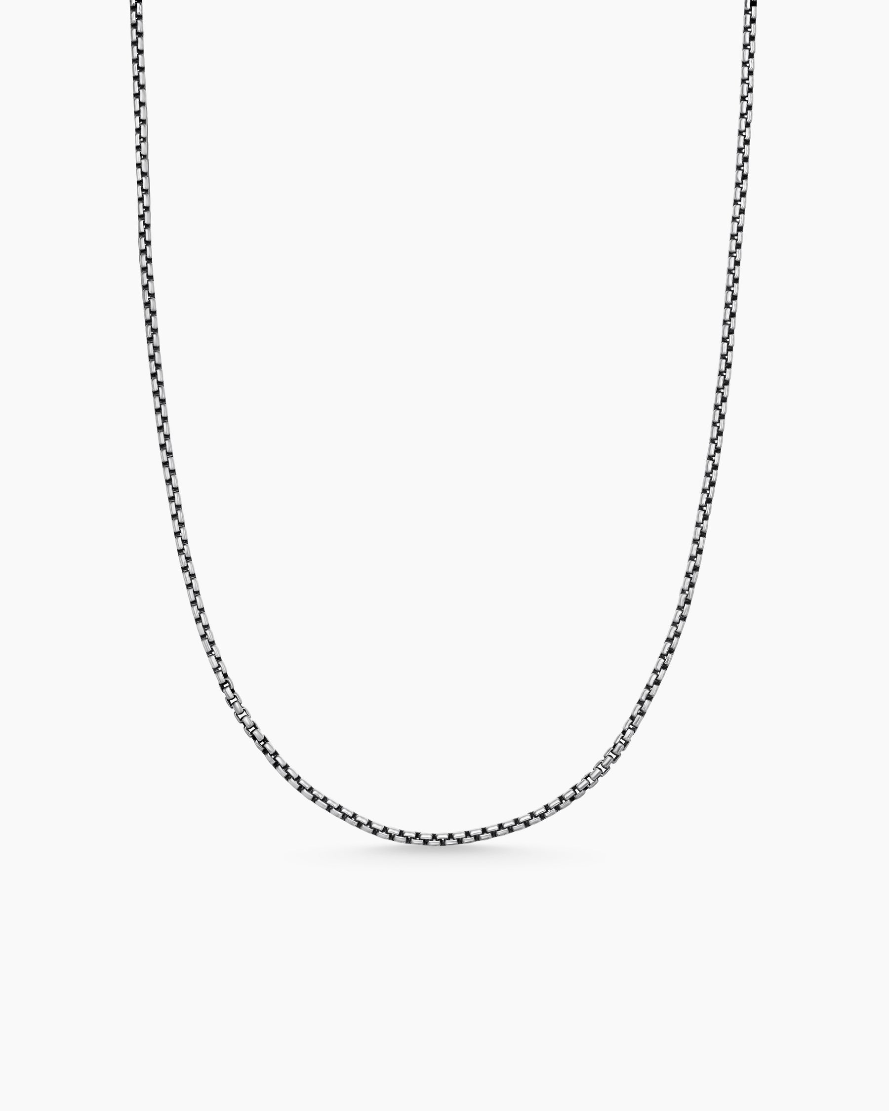 Box Chain Necklace in Sterling Silver, 1.7mm