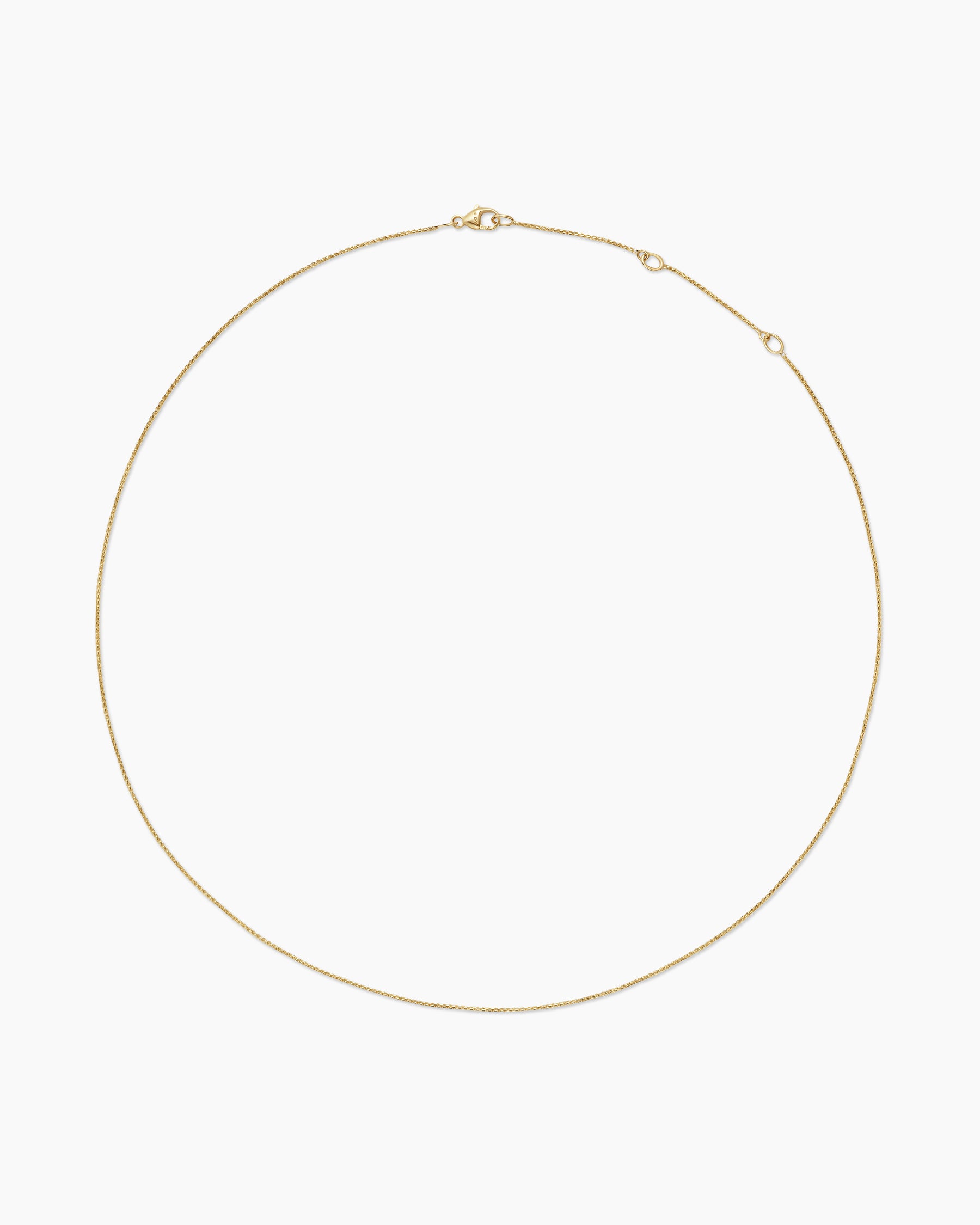 Box Chain Necklace in 18K Yellow Gold, 1mm - Image 4