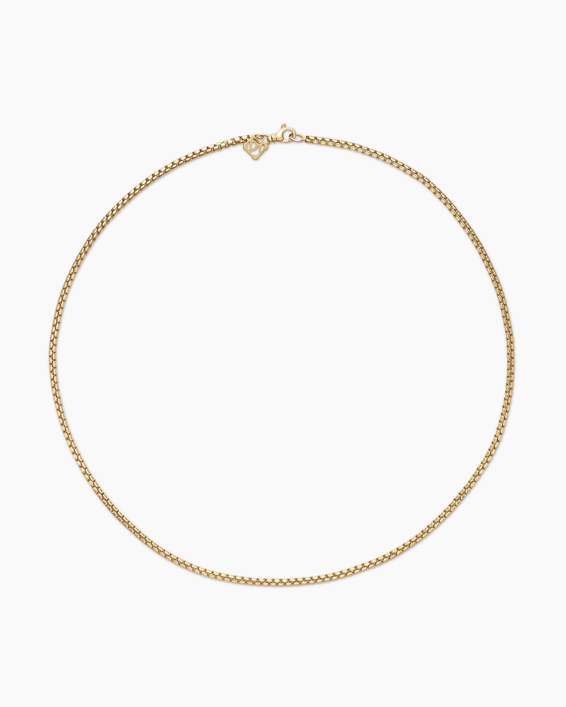 Box Chain Necklace in 18k Yellow Gold, 2.7mm - Image 4