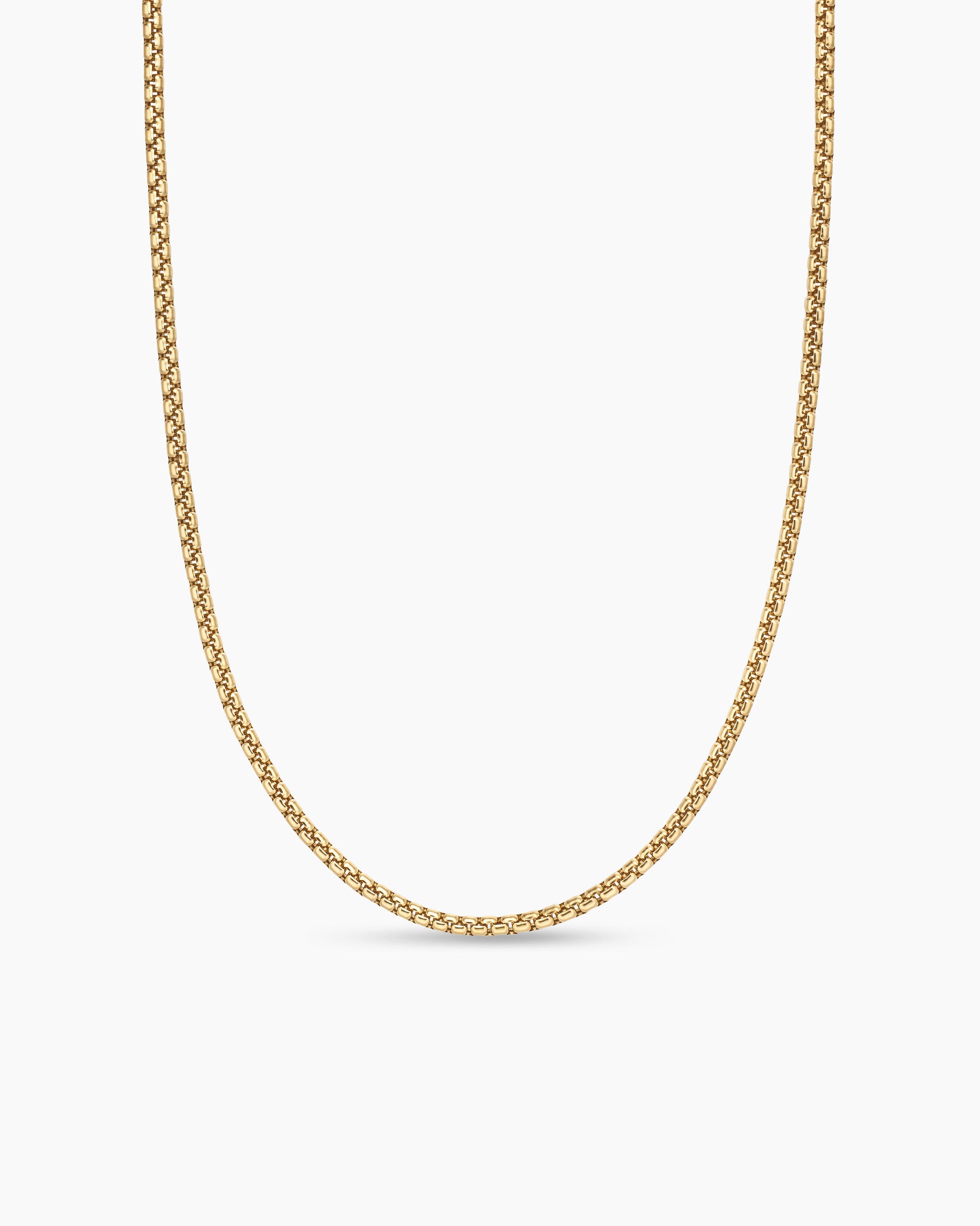 Box Chain Necklace in 18k Yellow Gold, 2.7mm