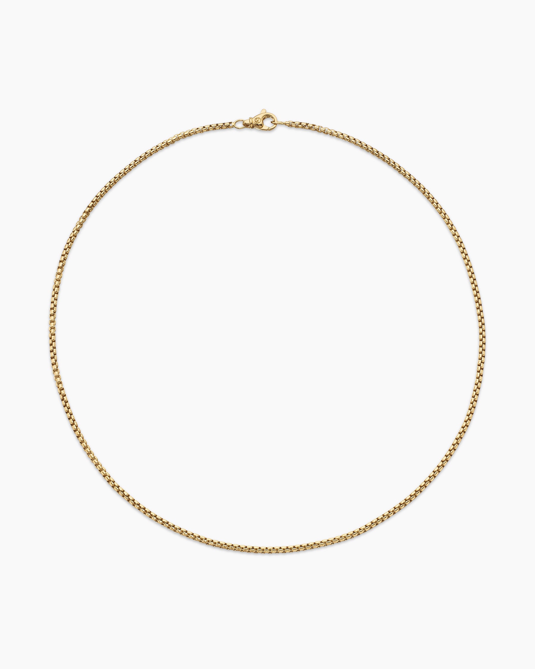 Box Chain Necklace in 18K Yellow Gold, 2.7mm - Image 4