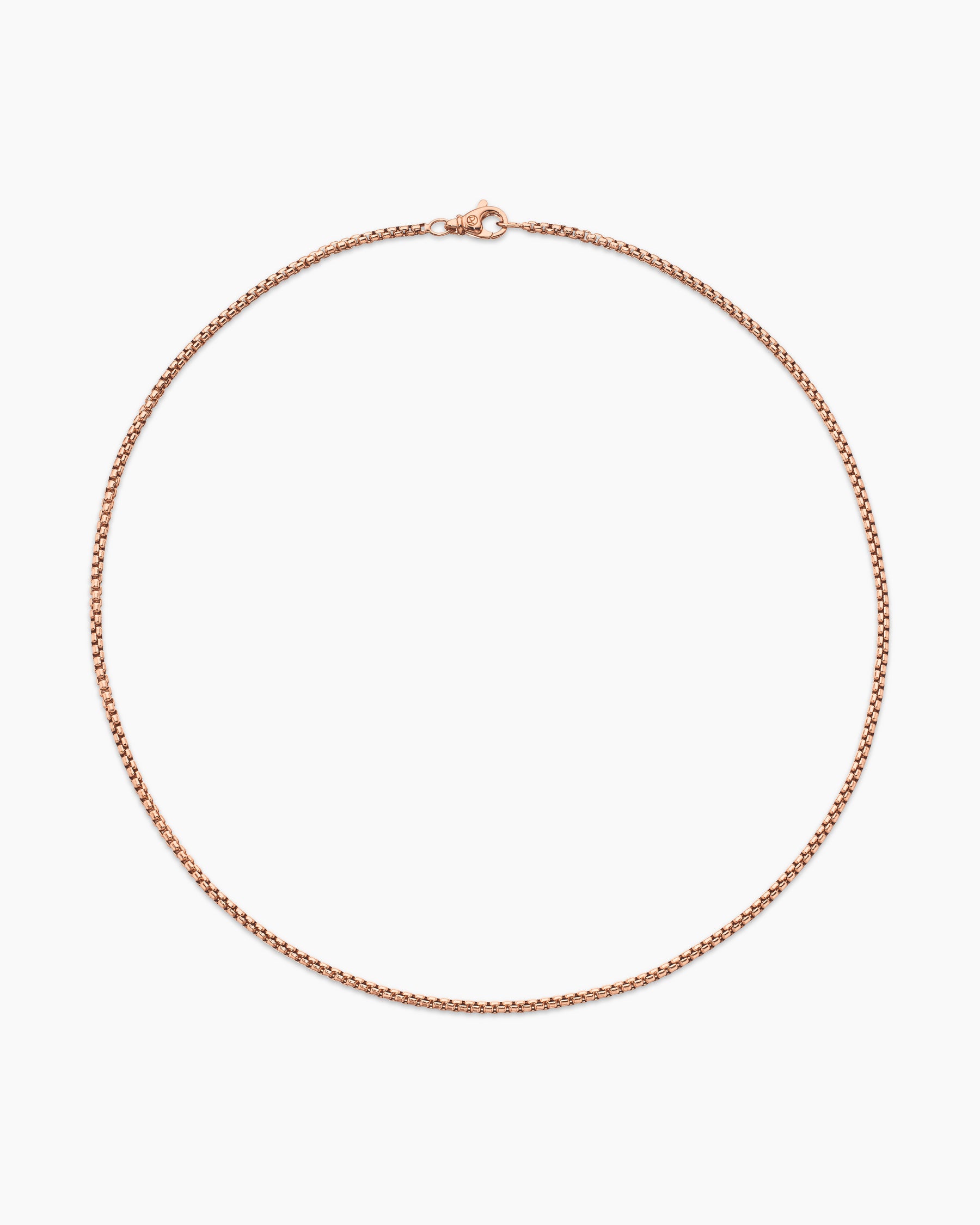 Box Chain Necklace in 18K Rose Gold, 2.7mm - Image 5