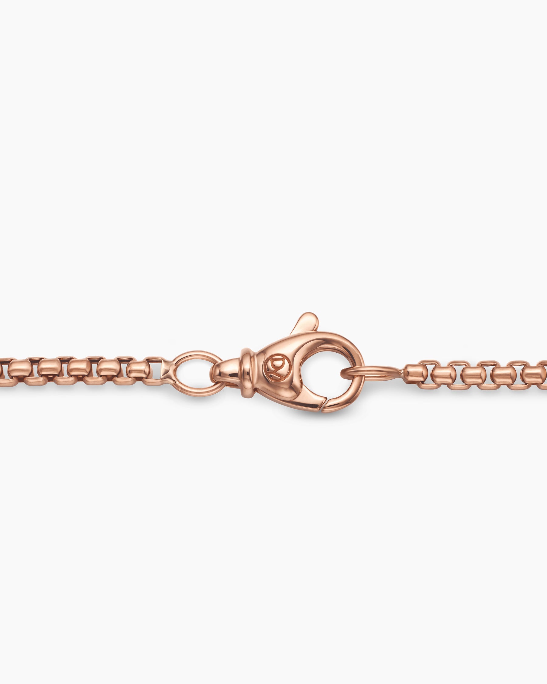 Box Chain Necklace in 18K Rose Gold, 2.7mm - Image 6