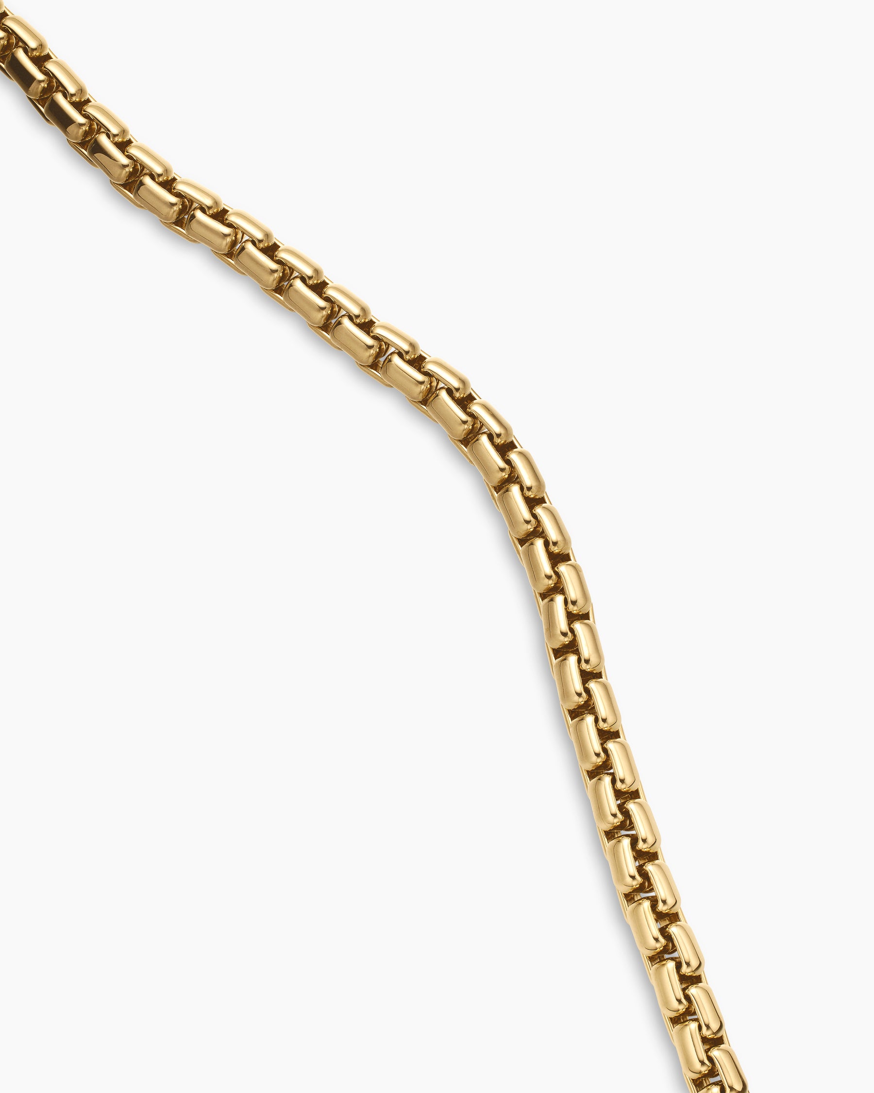 Alternative view of Box Chain Necklace in 18K Yellow Gold, 7.5mm
