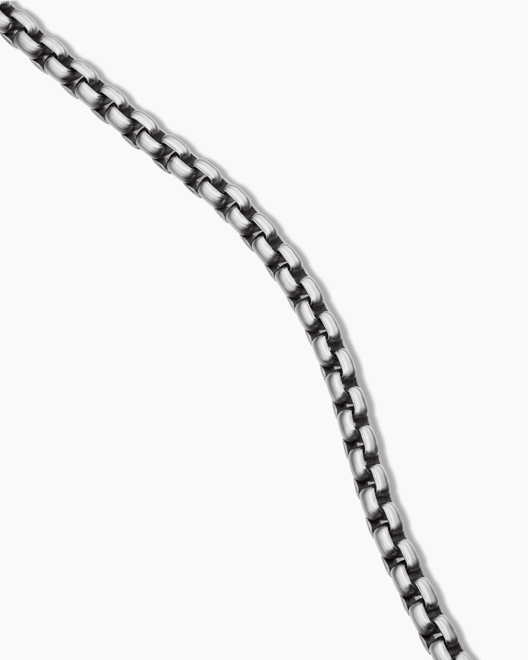 Box Chain Necklace in Sterling Silver with 14K Yellow Gold Accent, 1.7mm - Image 3
