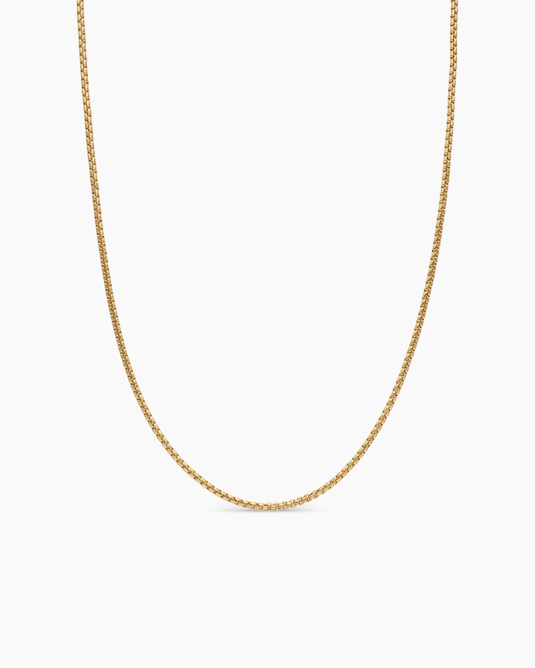 Box Chain Necklace in 18K Yellow Gold, 1.7mm