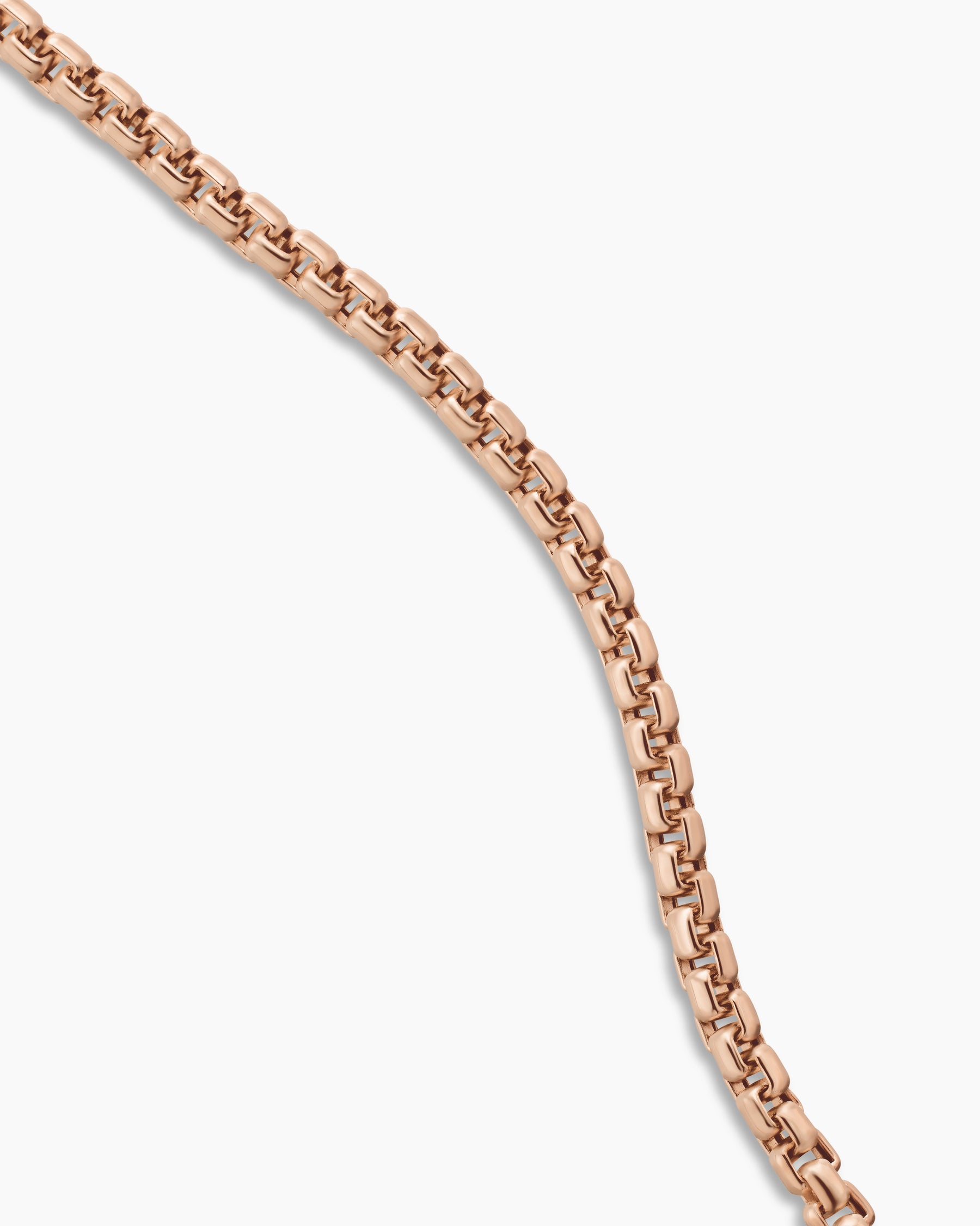 Box Chain Necklace in 18K Rose Gold, 1.7mm - Image 3