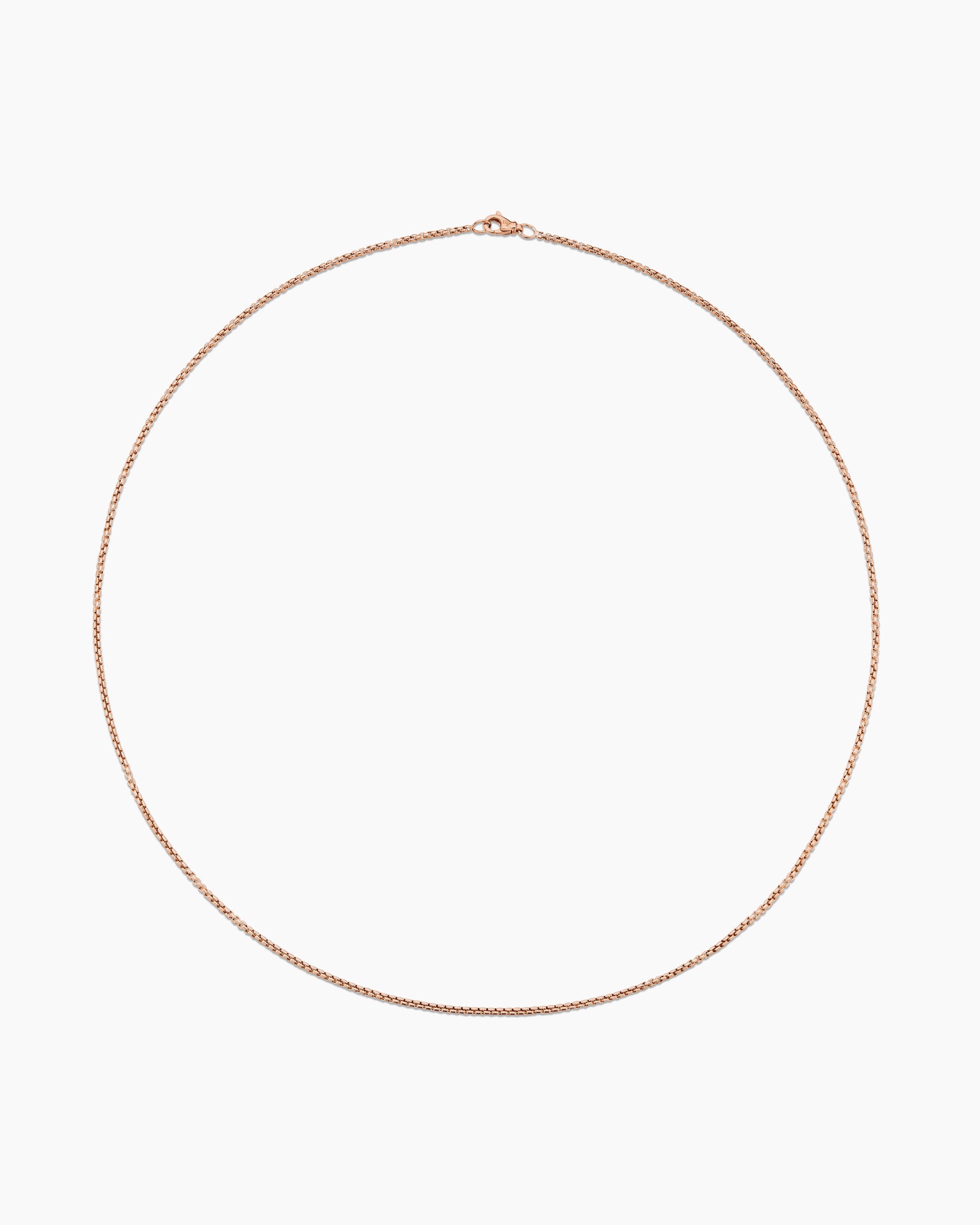 Box Chain Necklace in 18K Rose Gold, 1.7mm - Image 5