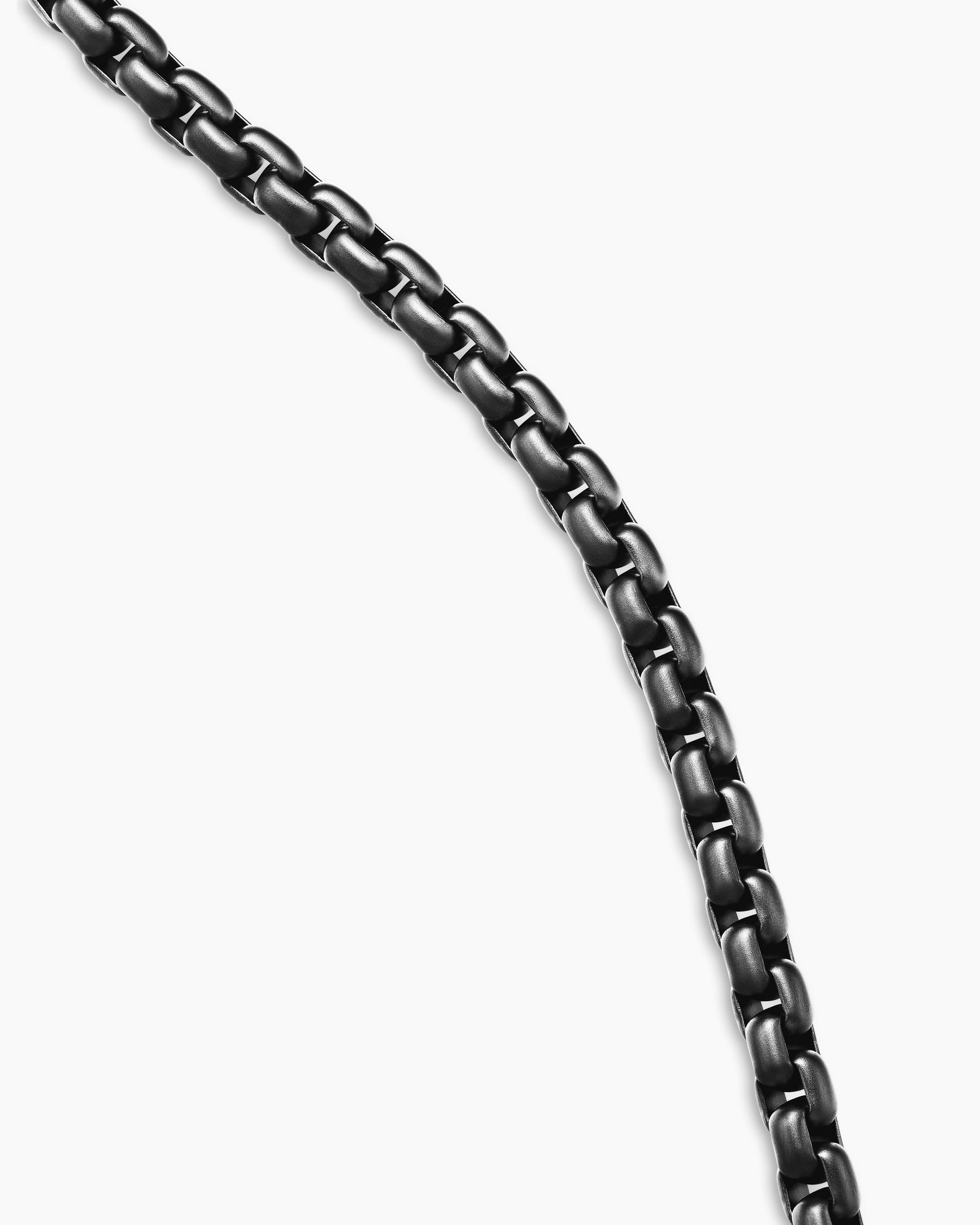 Box Chain Necklace with Stainless Steel and Sterling Silver, 5mm - Image 3