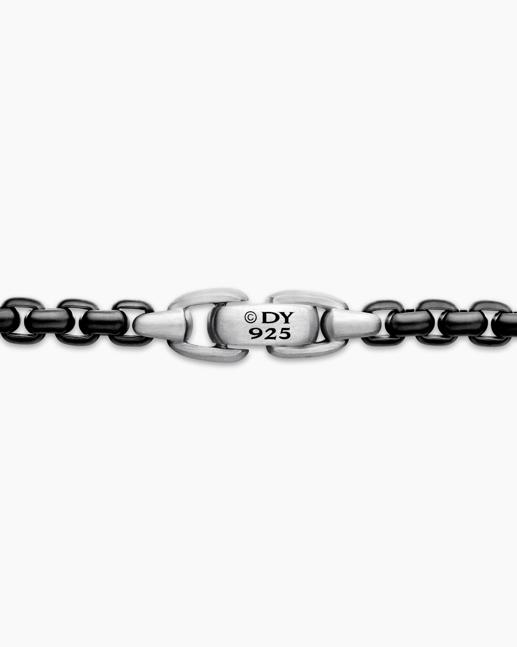 Box Chain Necklace with Stainless Steel and Sterling Silver, 5mm - Image 5