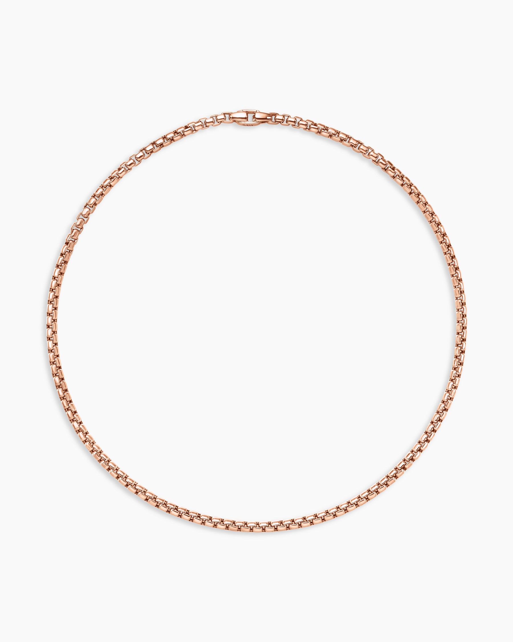 Box Chain Necklace in 18K Rose Gold, 5mm - Image 5