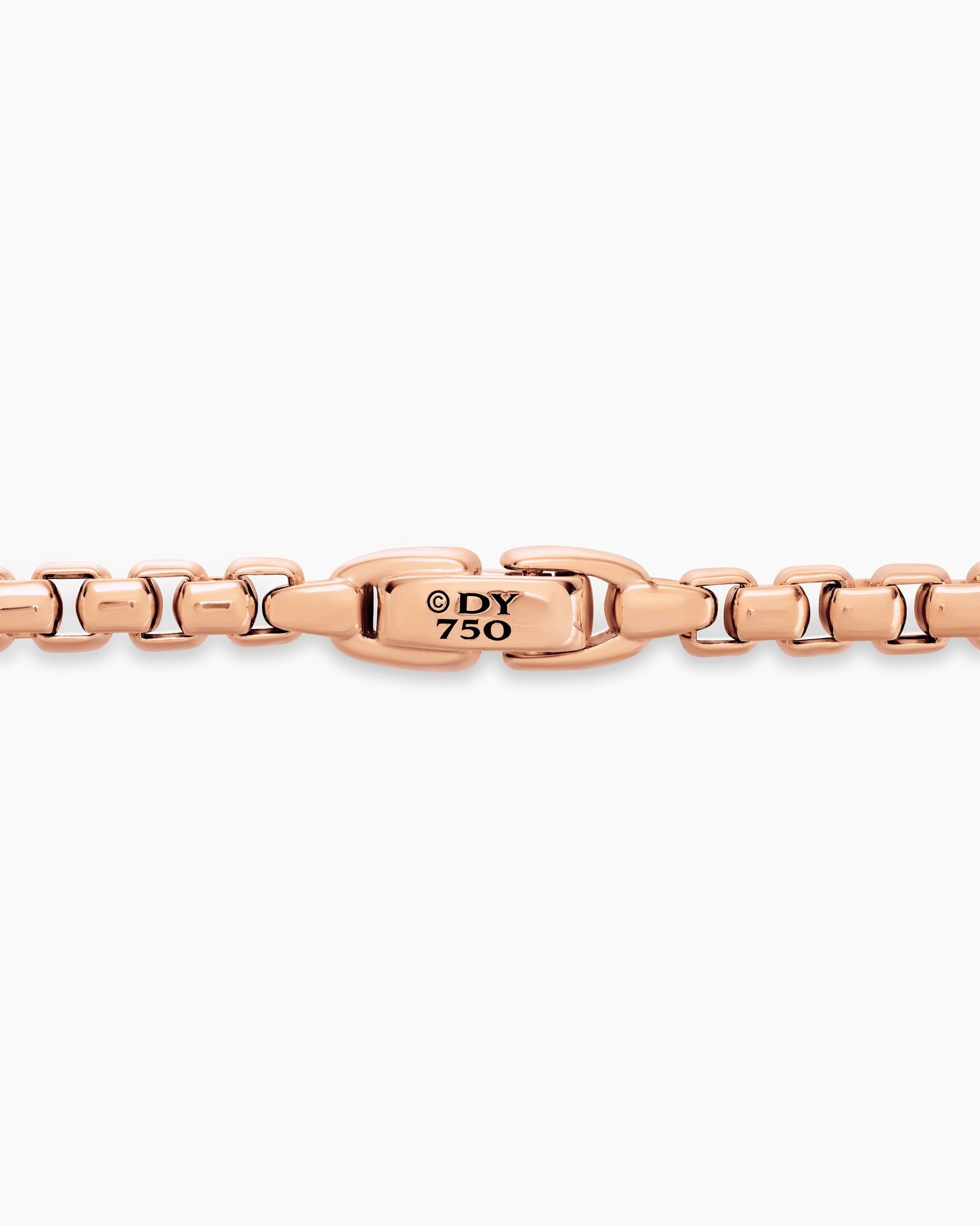 Box Chain Necklace in 18K Rose Gold, 5mm - Image 6