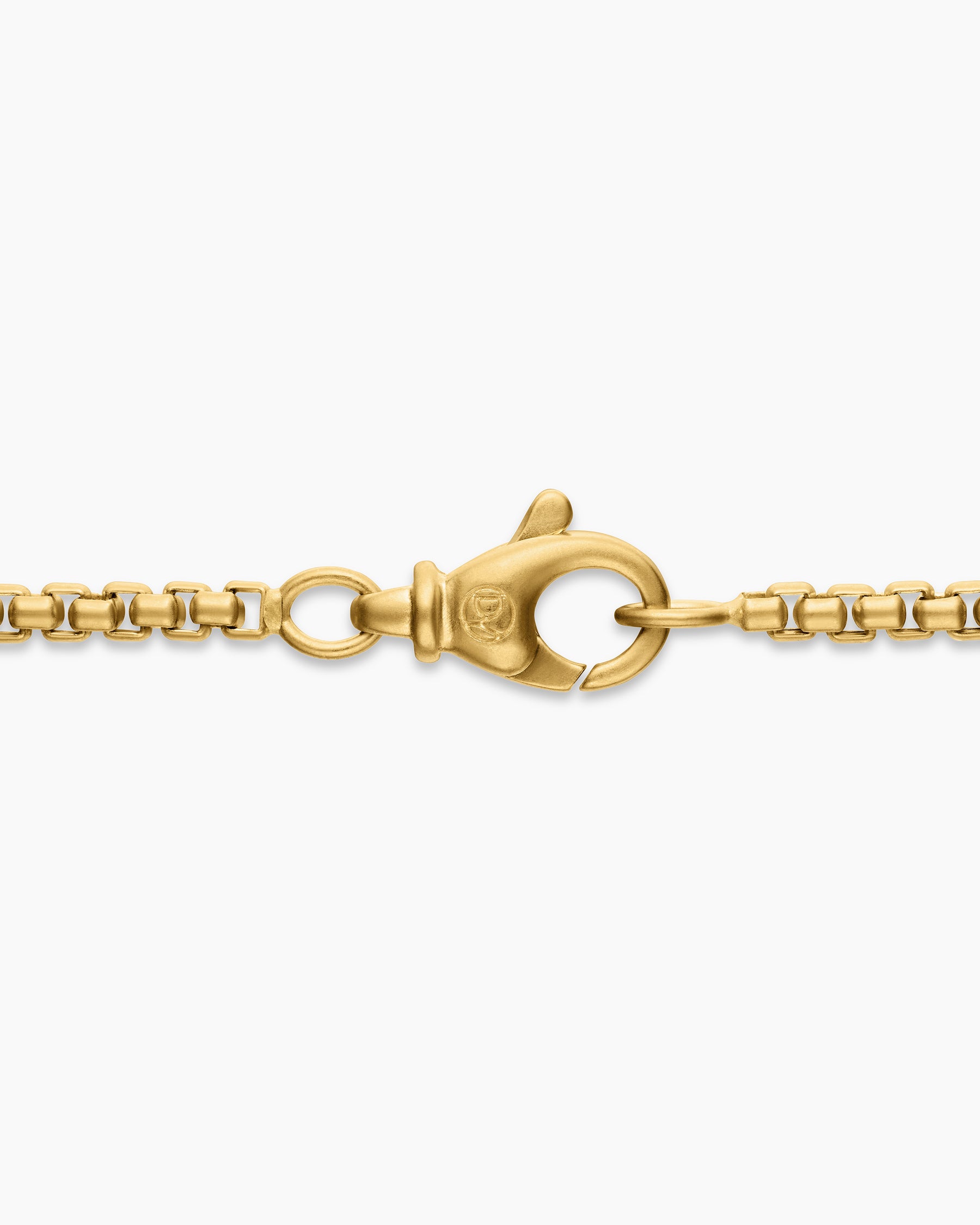 Box Chain Necklace in Brushed 18K Yellow Gold, 2.7mm - Image 6