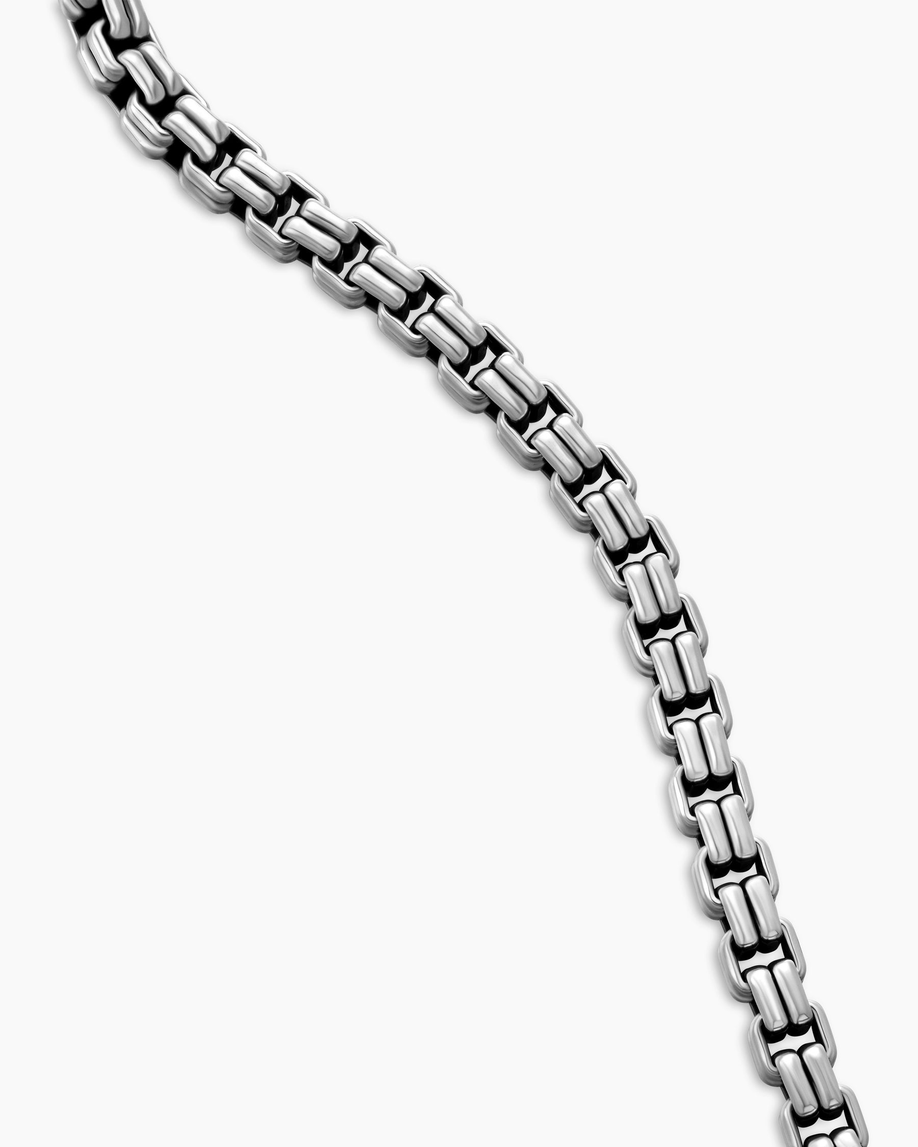 Double Box Chain Necklace in Sterling Silver, 2.6mm - Image 3