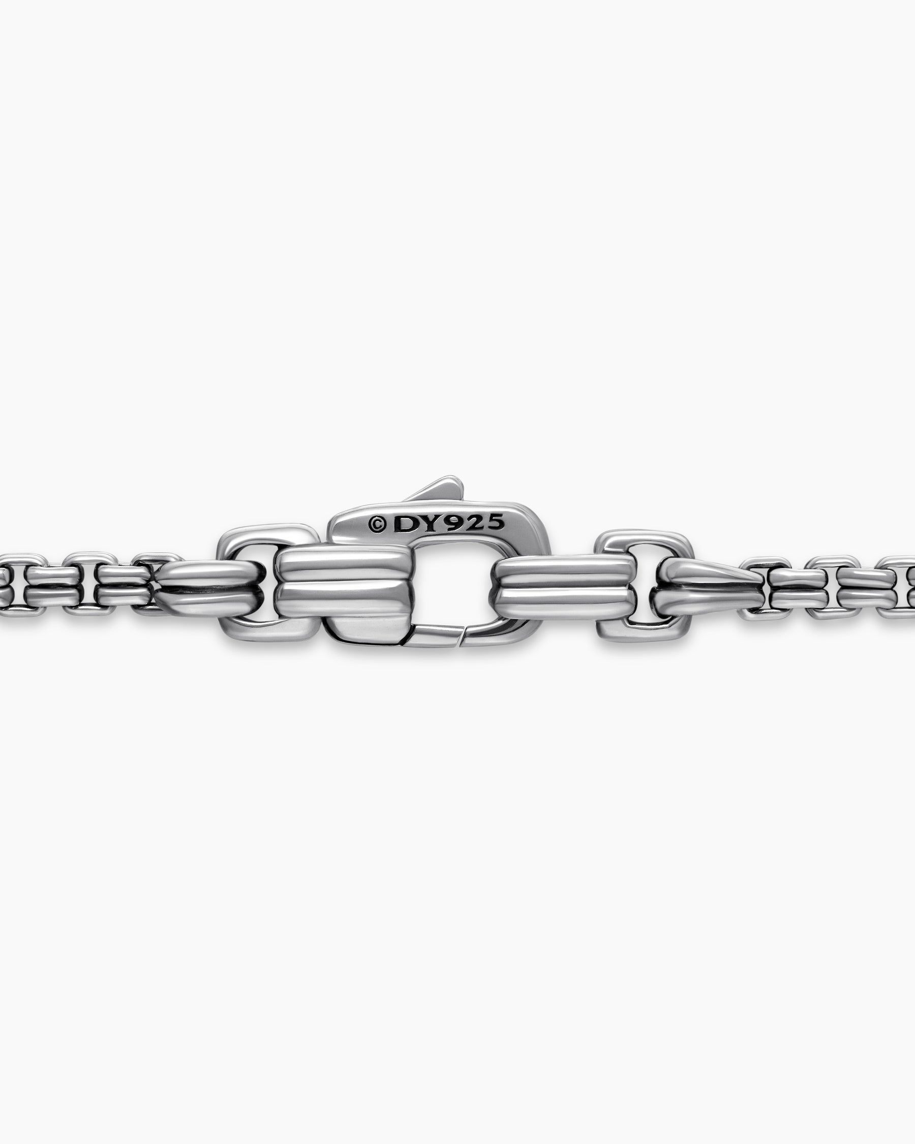 Double Box Chain Necklace in Sterling Silver, 2.6mm - Image 5