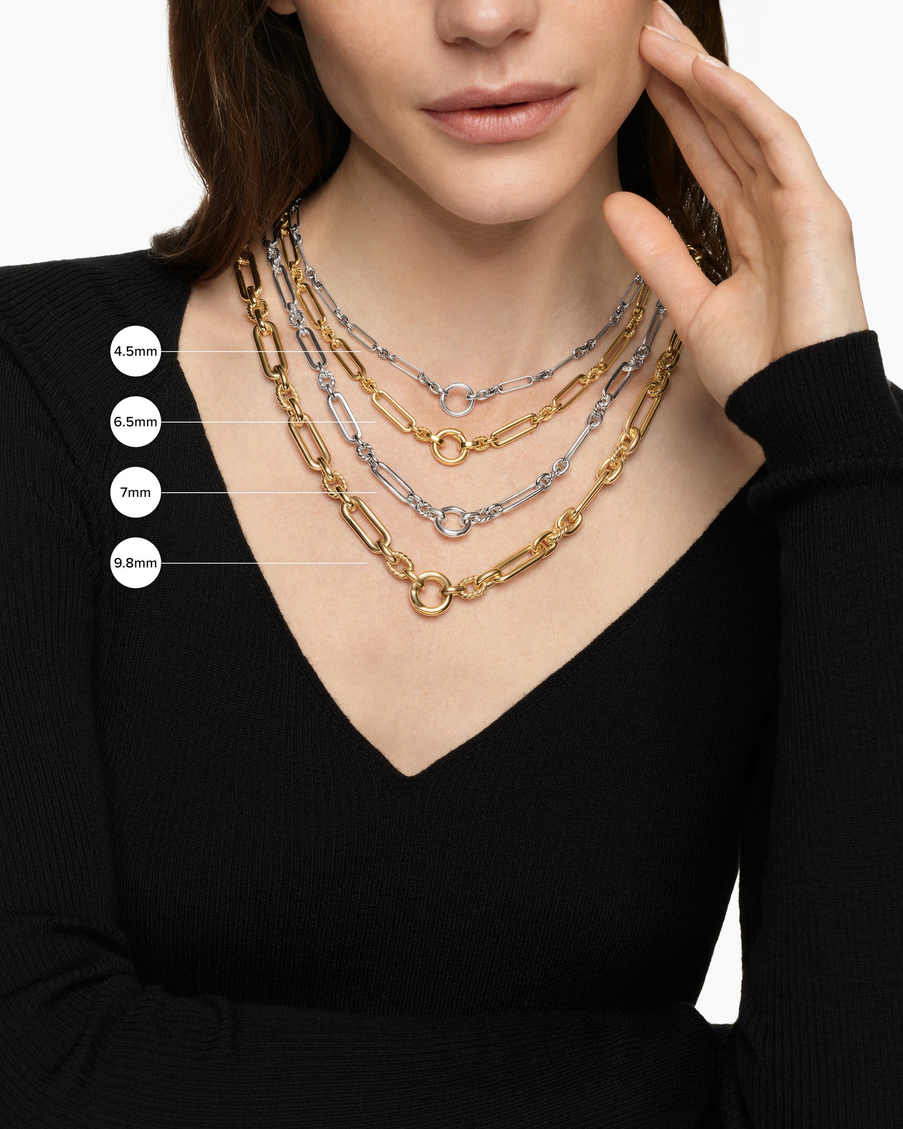 Lexington Chain Necklace in 18K Yellow Gold, 9.8mm - Image 7