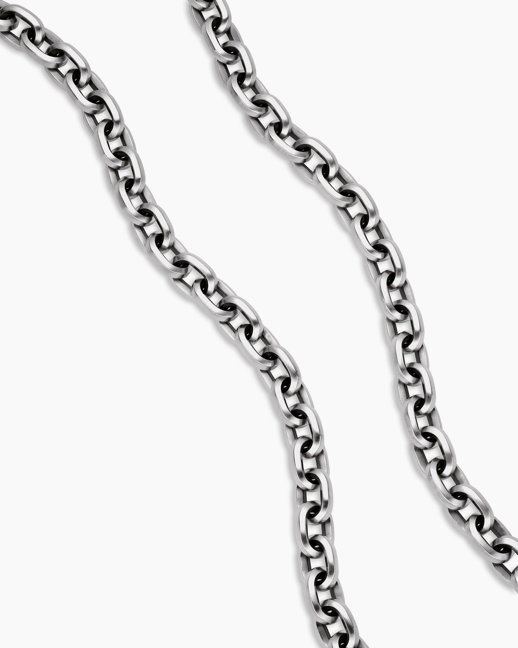 Streamline Link Necklace in Sterling Silver, 9.5mm - Image 3