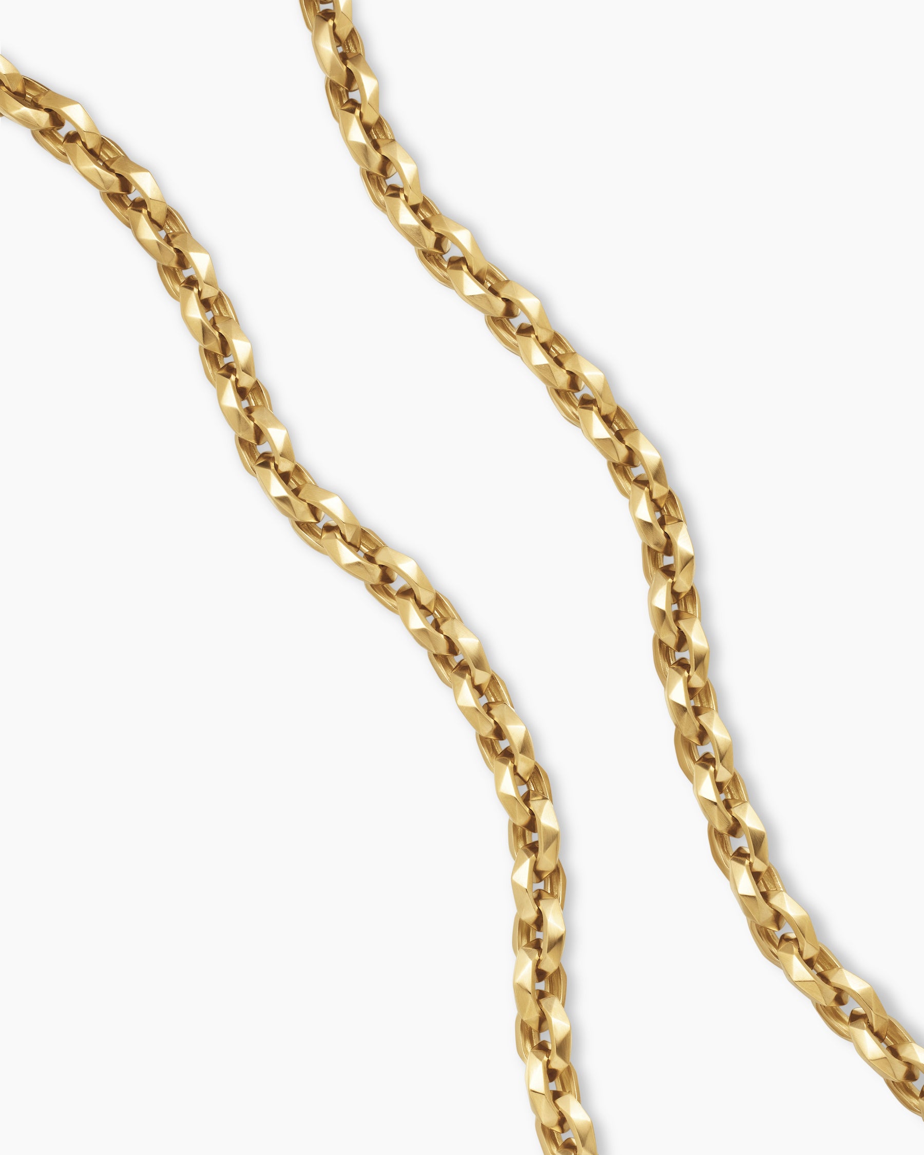 Faceted Chain Necklace in 18K Yellow Gold, 7mm - Image 3