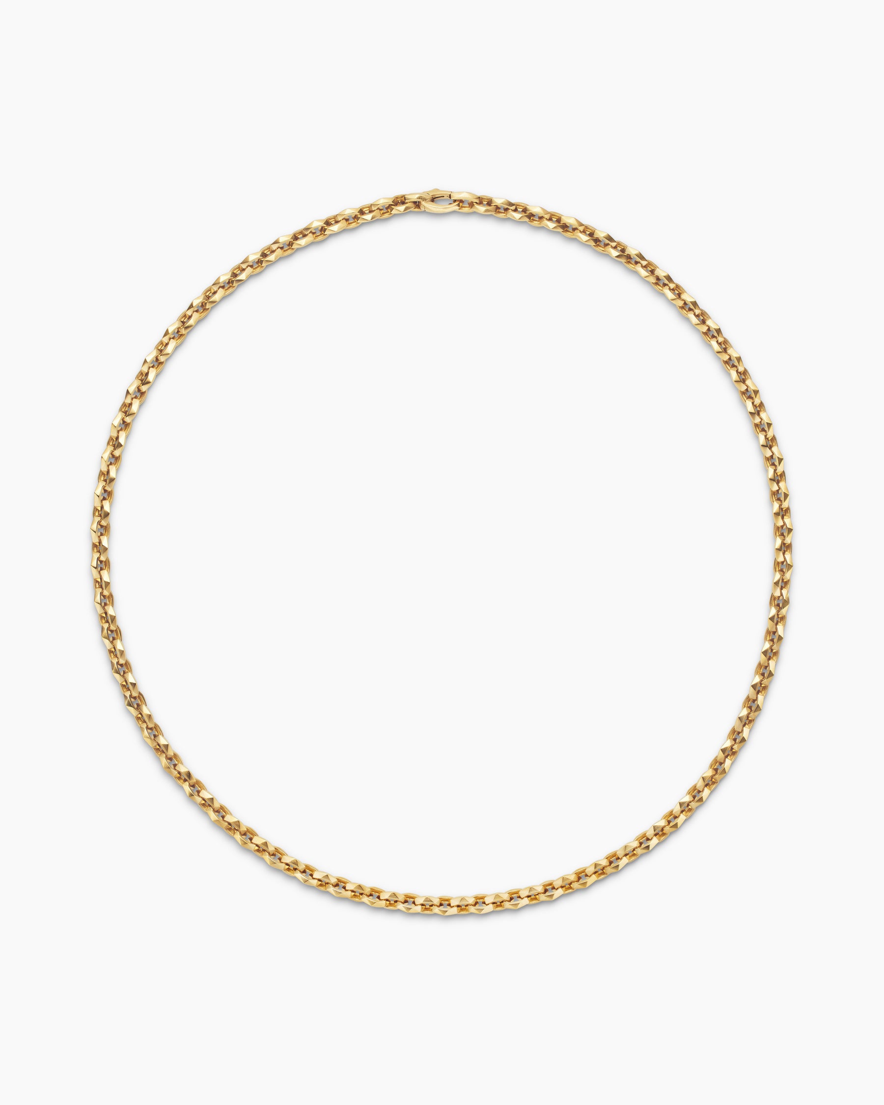 Faceted Chain Necklace in 18K Yellow Gold, 7mm - Image 4