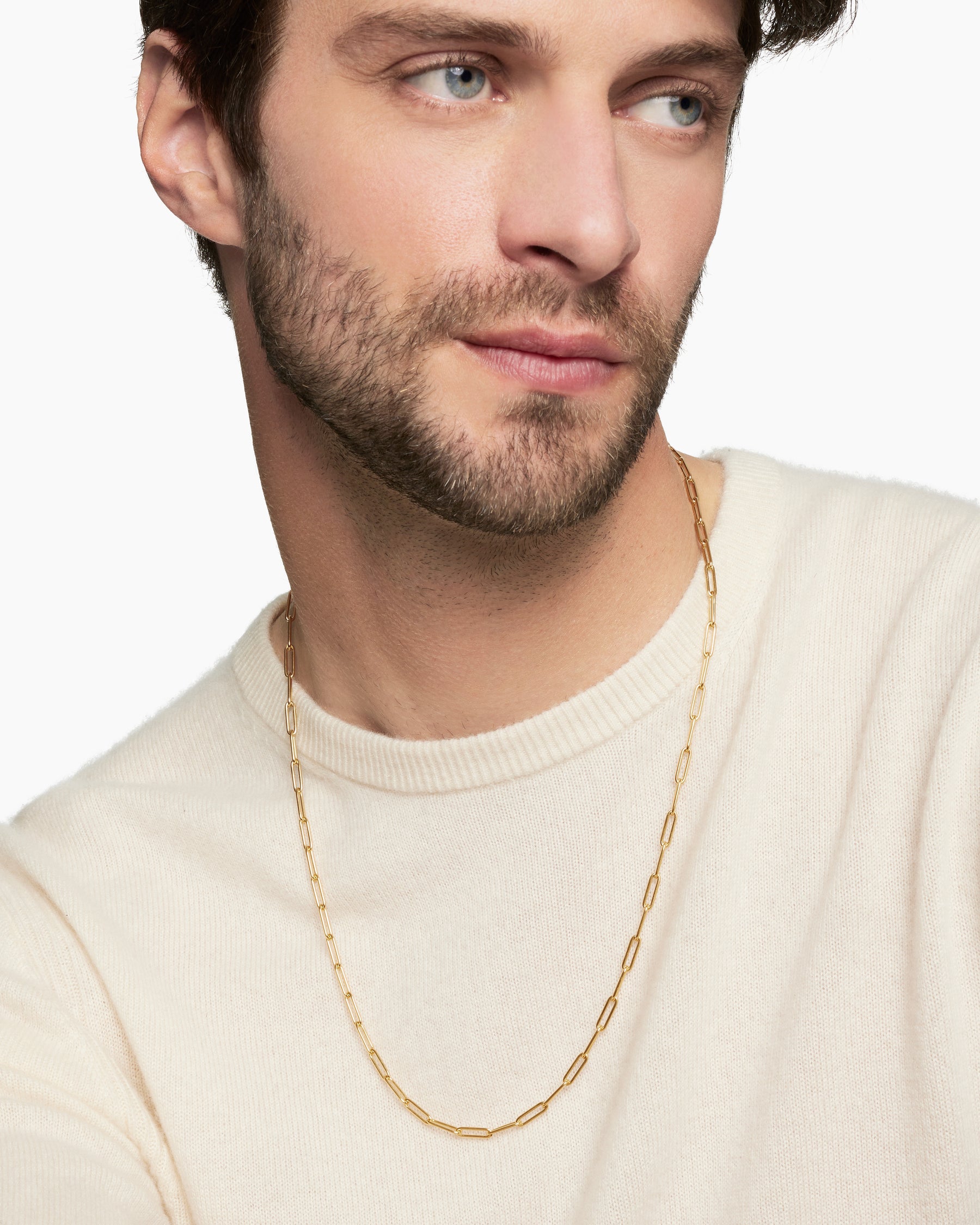 Streamline Chain Necklace in 18K Yellow Gold, 3.5mm - Image 6