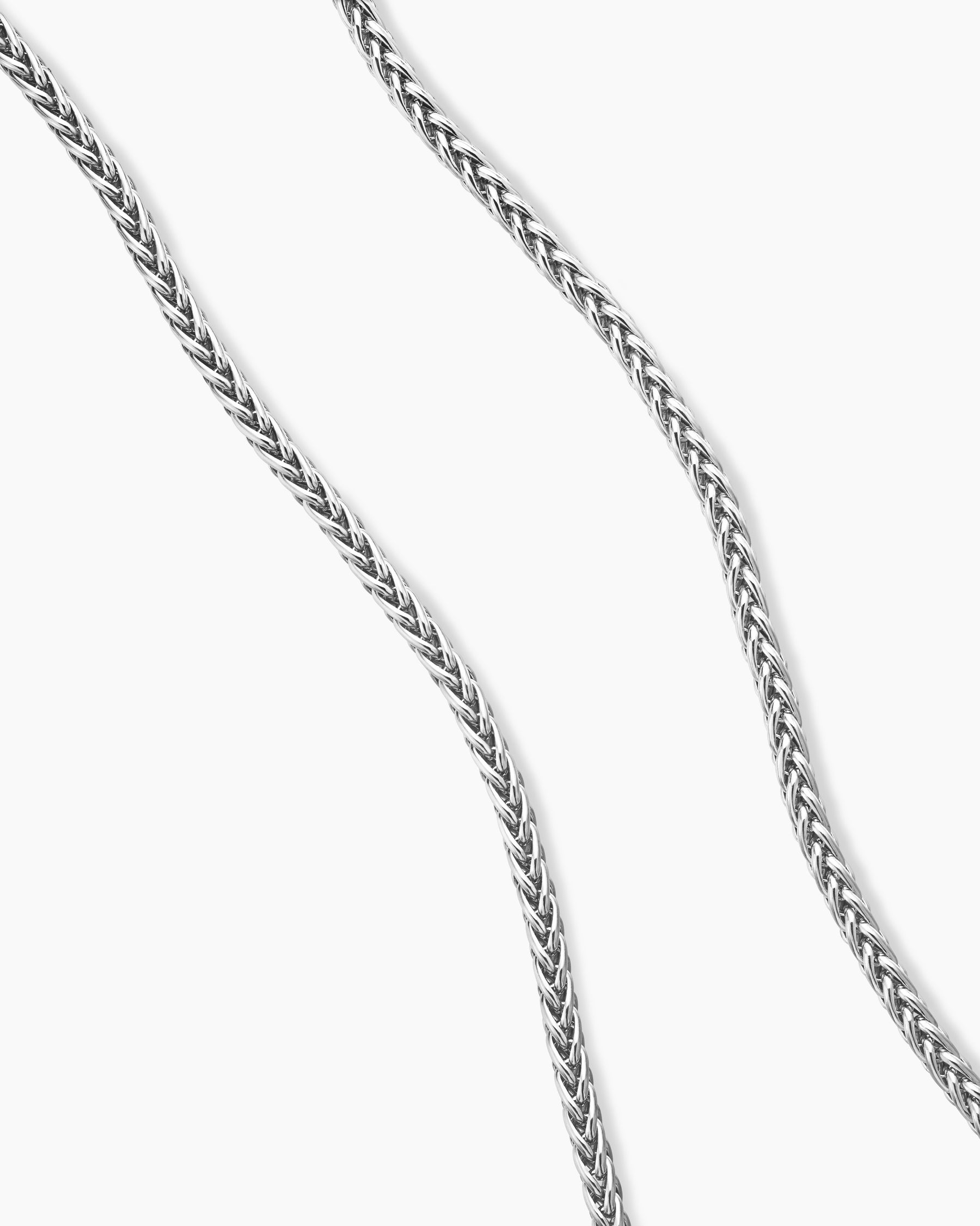 Wheat Chain Necklace in Sterling Silver, 2.5mm - Image 3