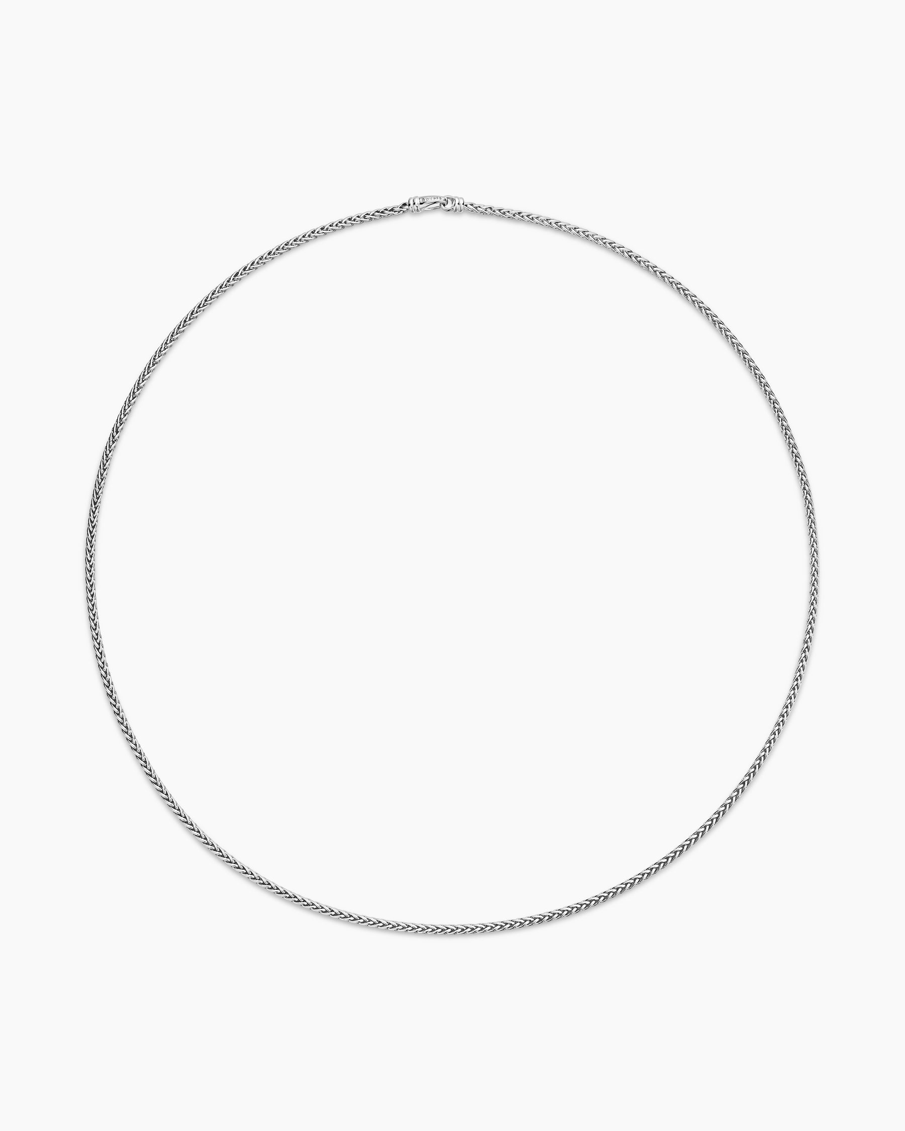 Wheat Chain Necklace in Sterling Silver, 2.5mm - Image 4