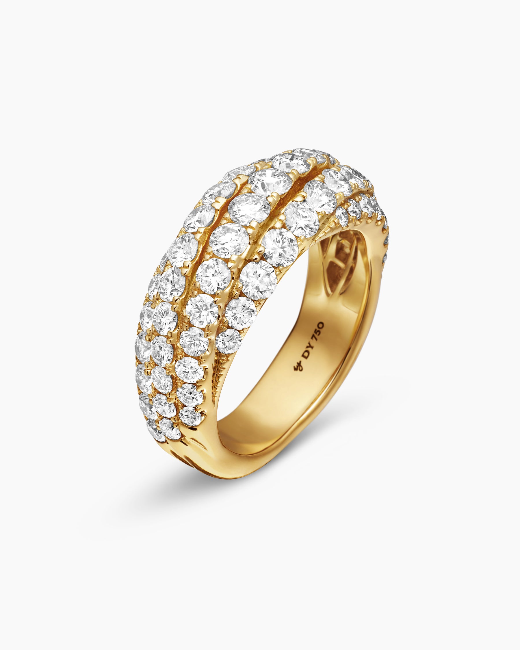 Floating Diamonds Ring in Yellow Gold - Image 3