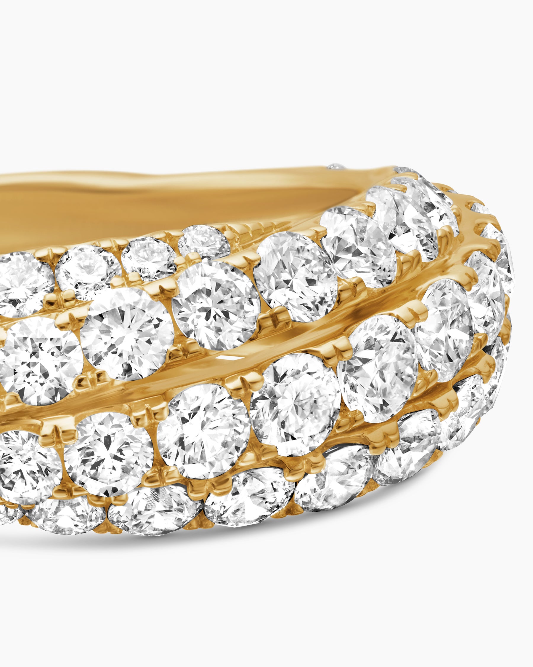 Floating Diamonds Ring in Yellow Gold - Image 5