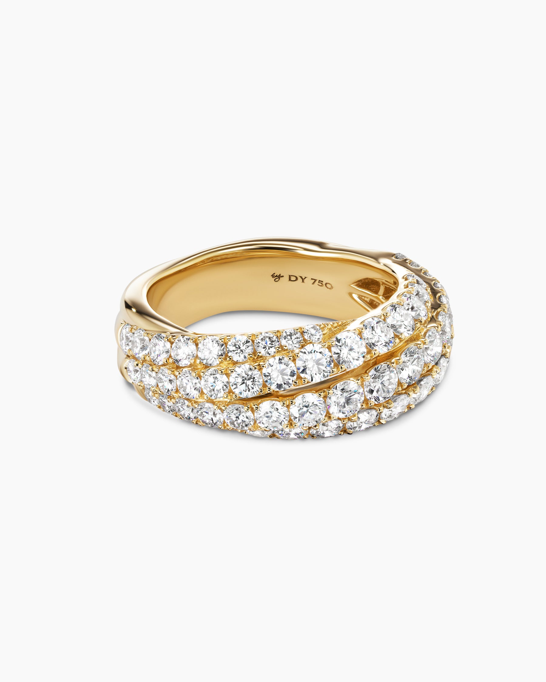 Floating Diamonds Ring in Yellow Gold