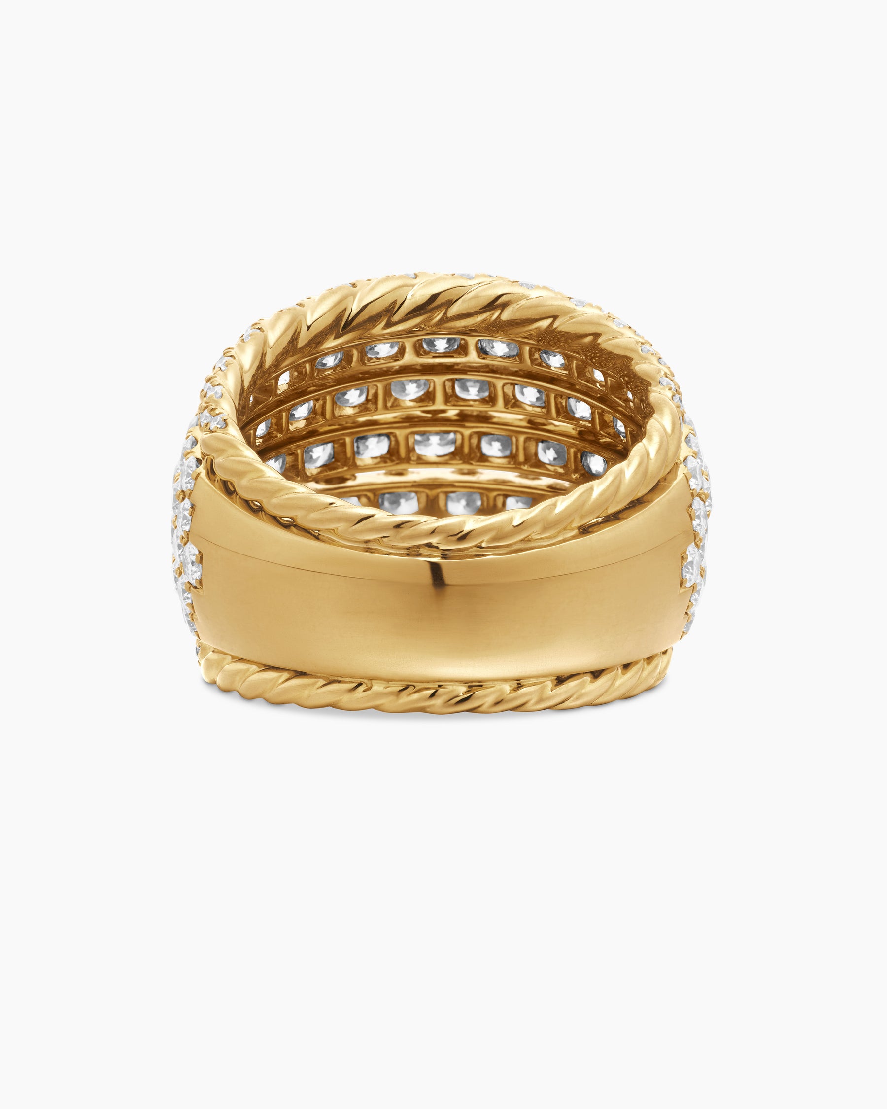 Floating Diamonds Dome Ring in Yellow Gold - Image 5